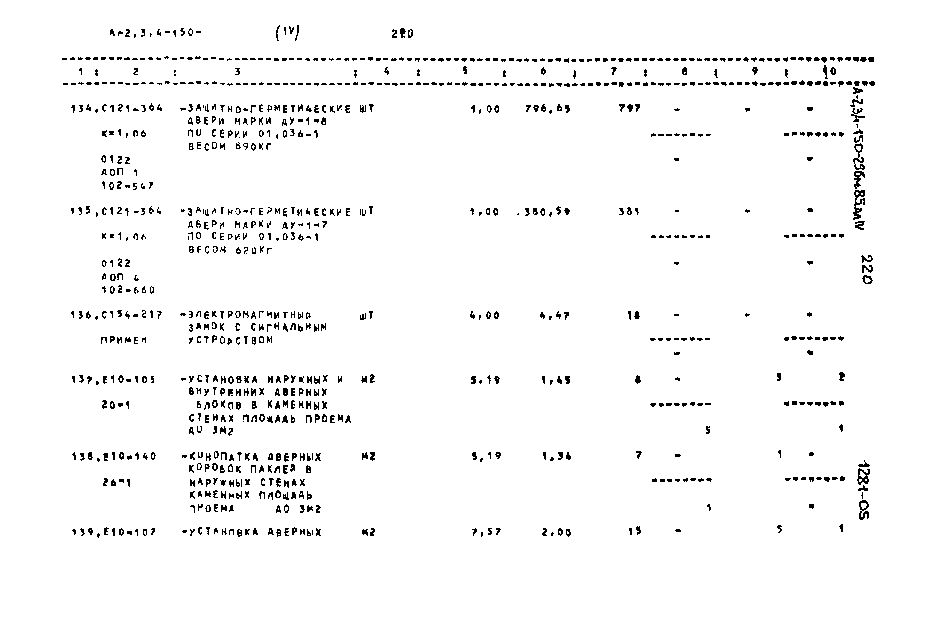 Типовой проект А-II,III,IV-150-296м.85