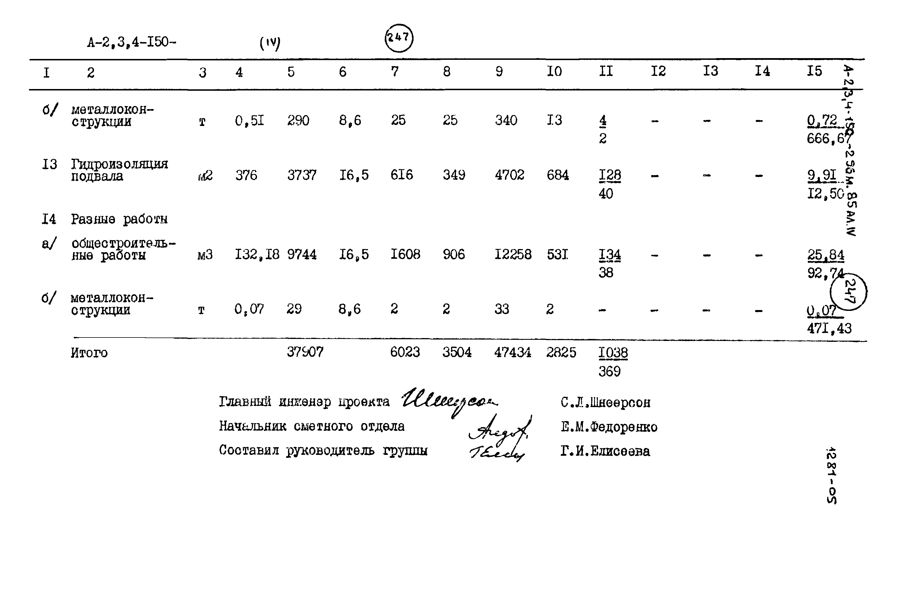 Типовой проект А-II,III,IV-150-296м.85