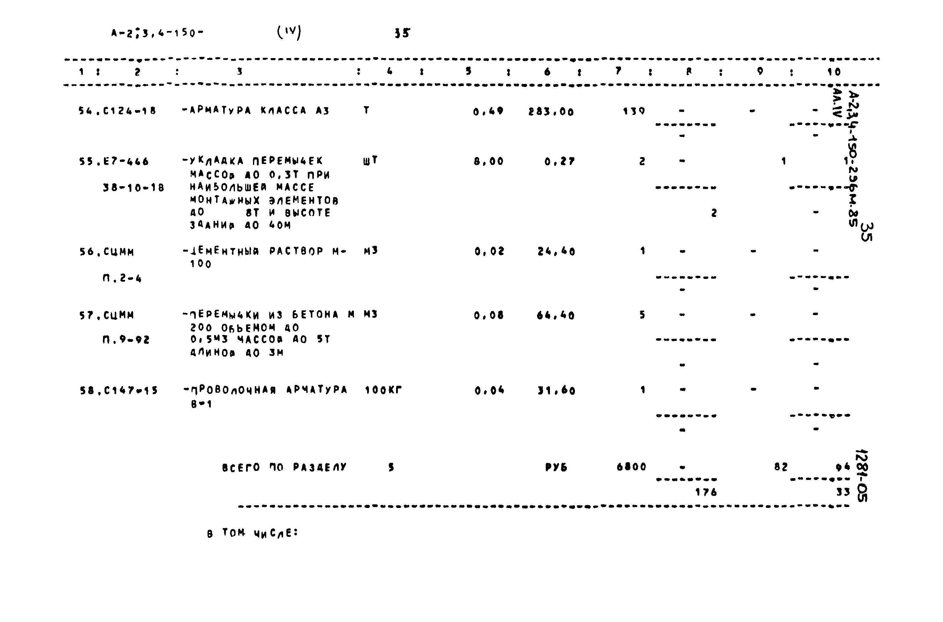 Типовой проект А-II,III,IV-150-296м.85