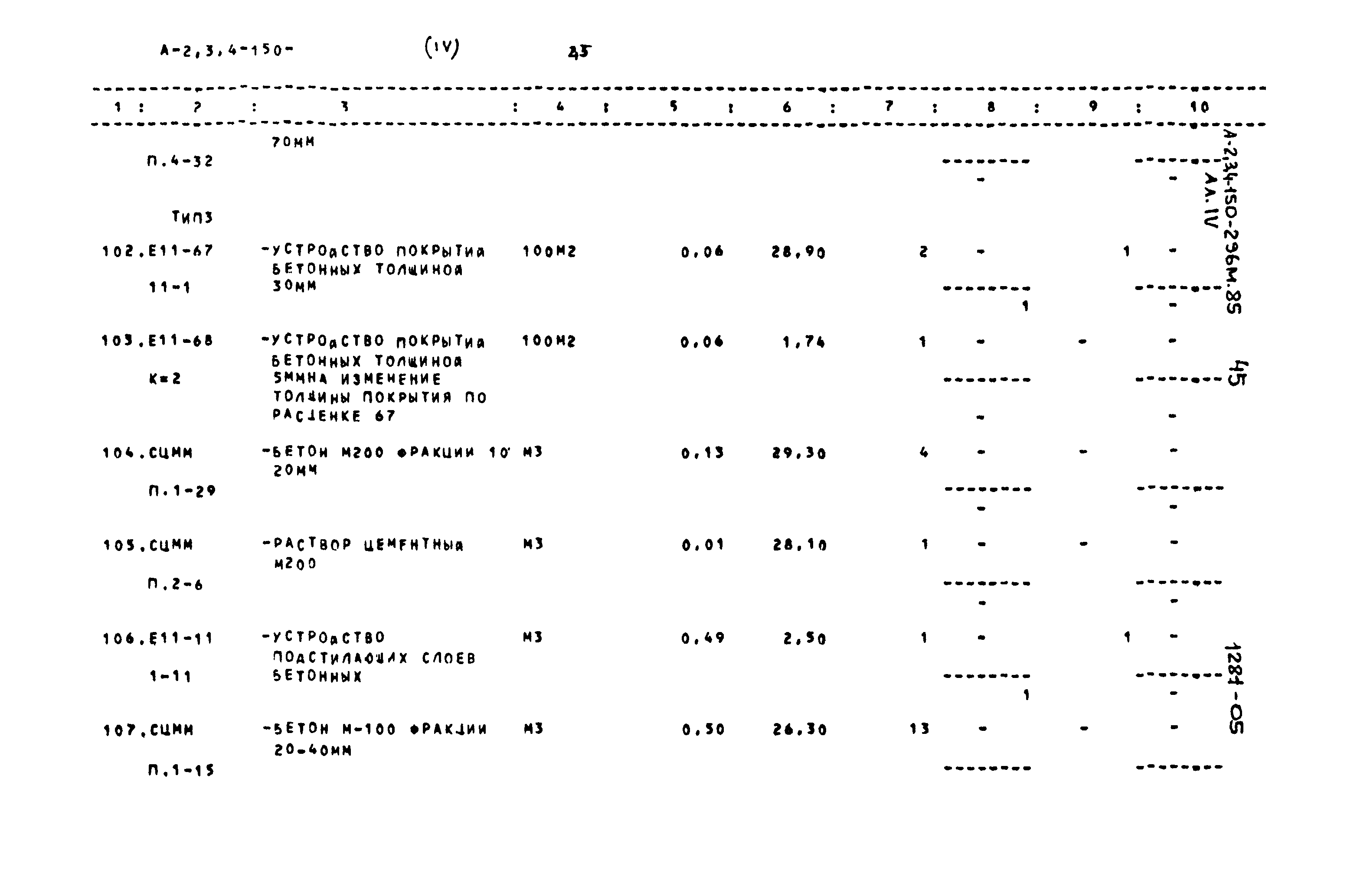 Типовой проект А-II,III,IV-150-296м.85