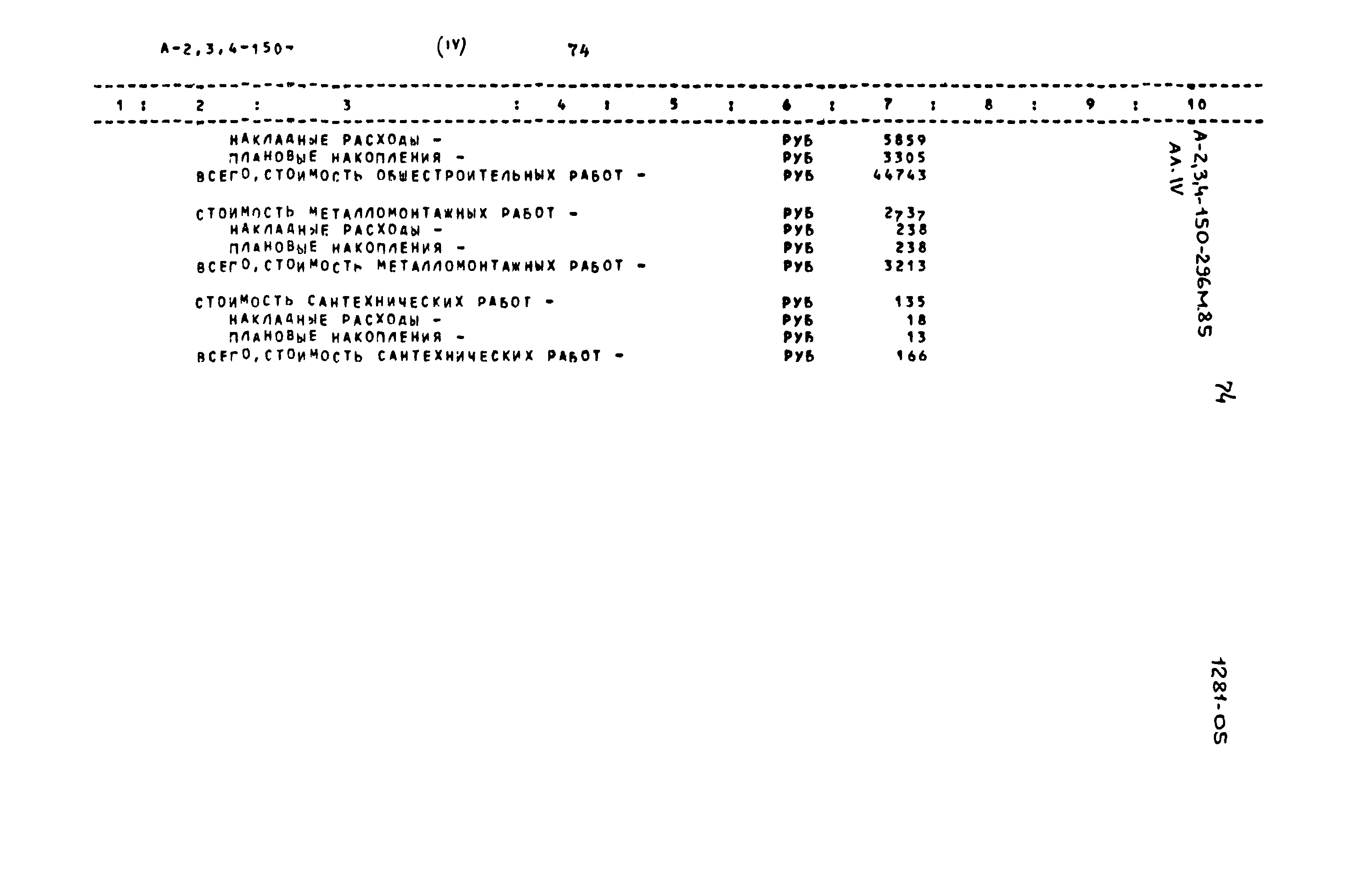 Типовой проект А-II,III,IV-150-296м.85