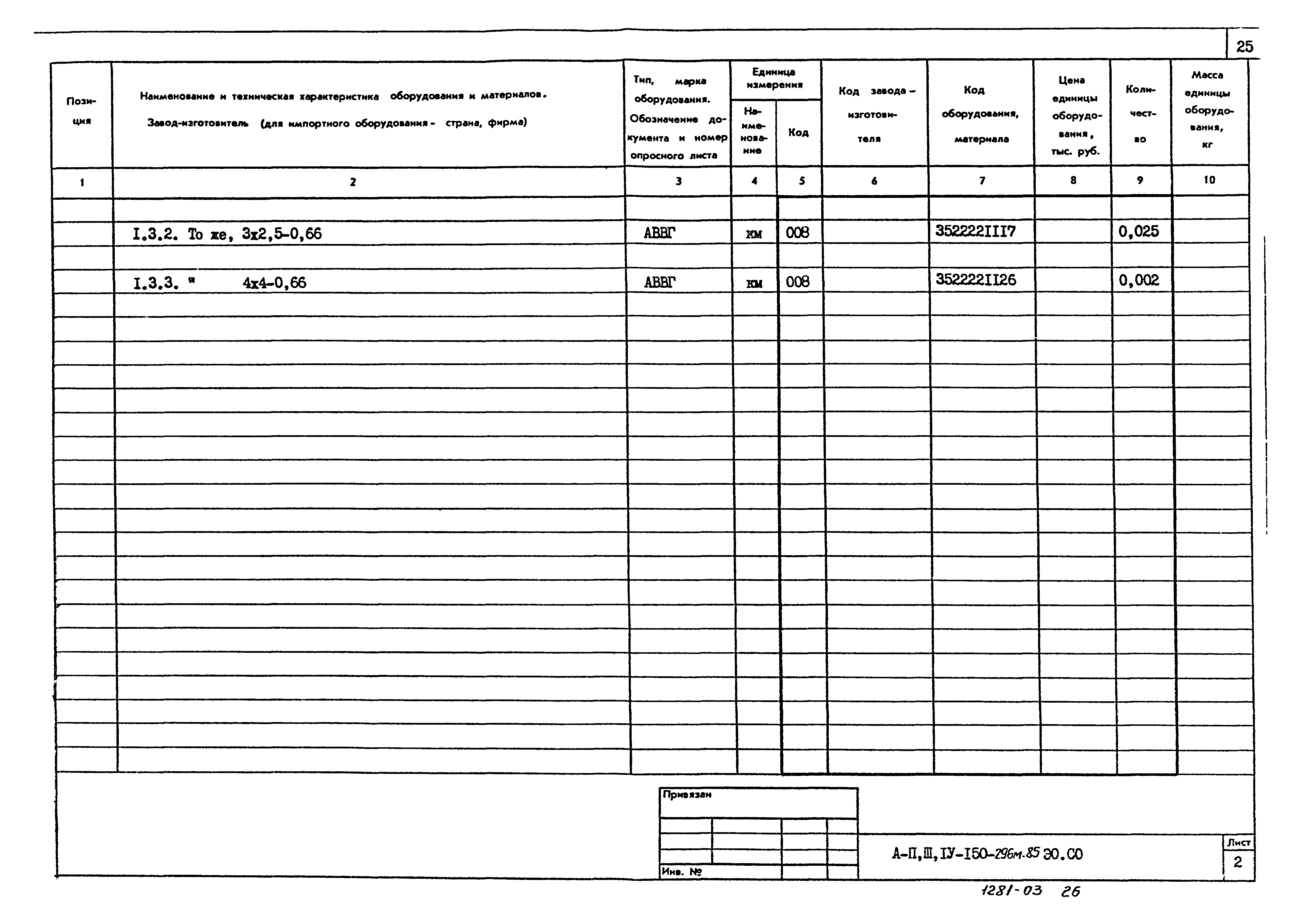 Типовой проект А-II,III,IV-150-296м.85