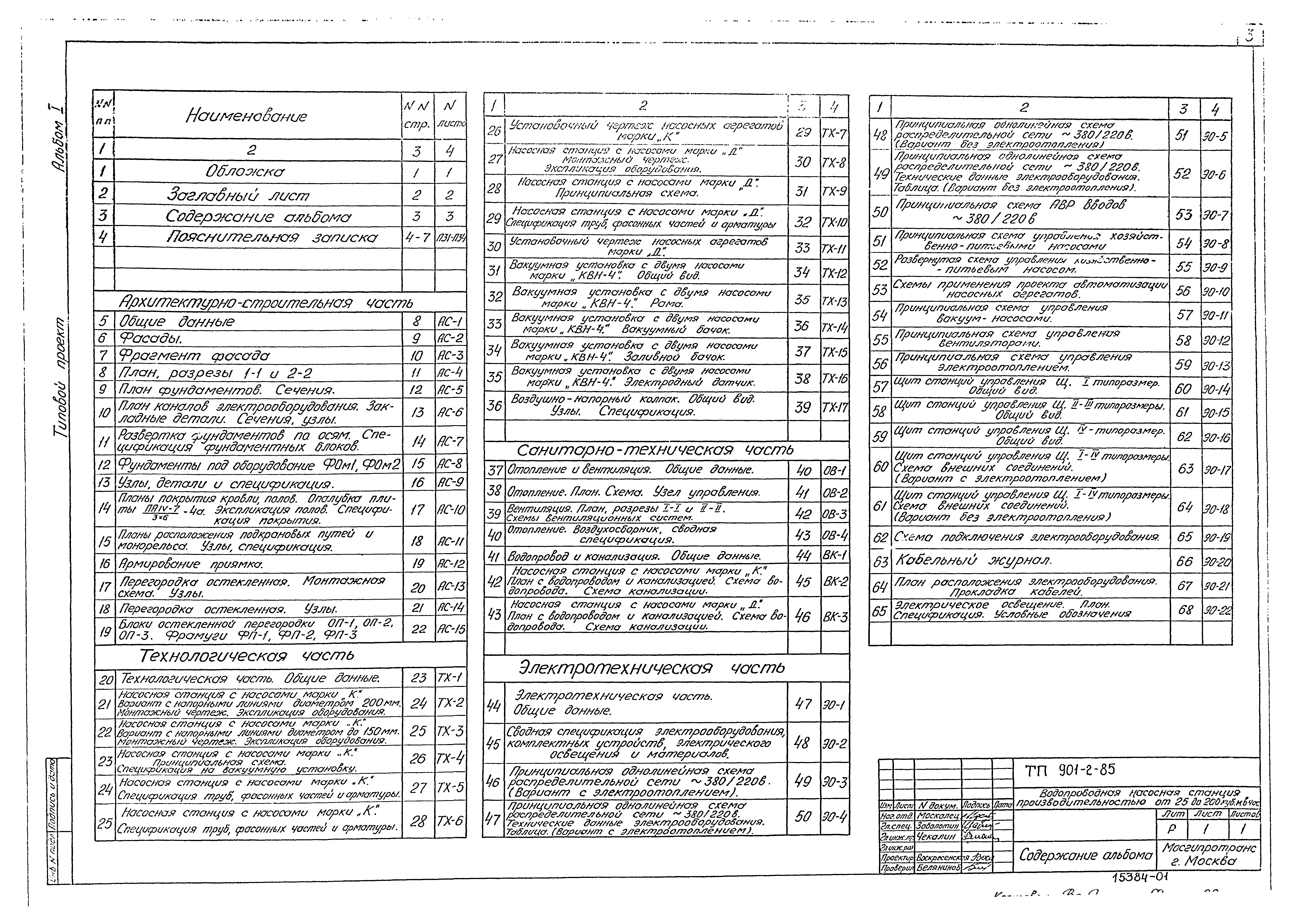 Типовой проект 901-2-85
