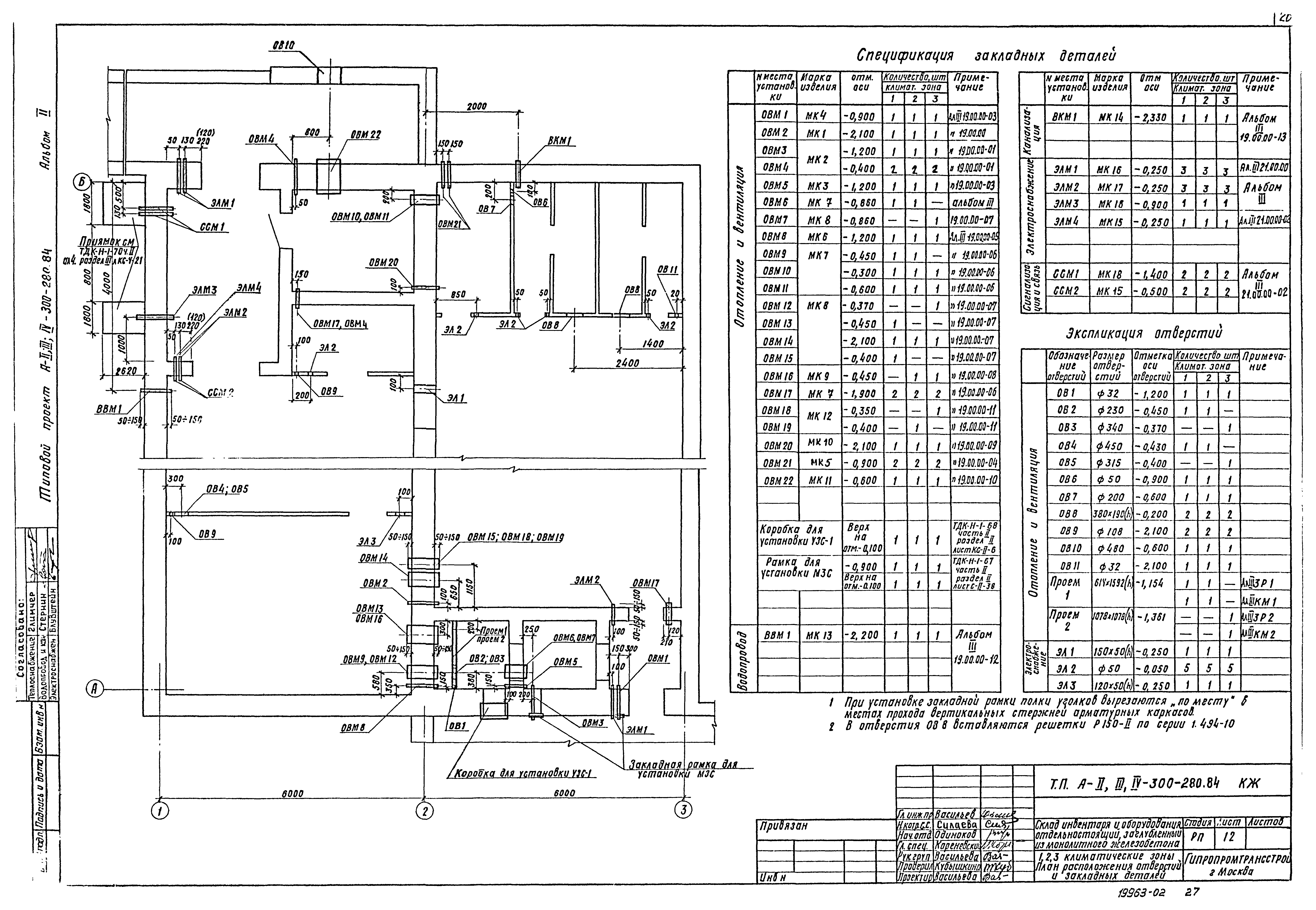 Типовой проект А-II,III,IV-300-280.84