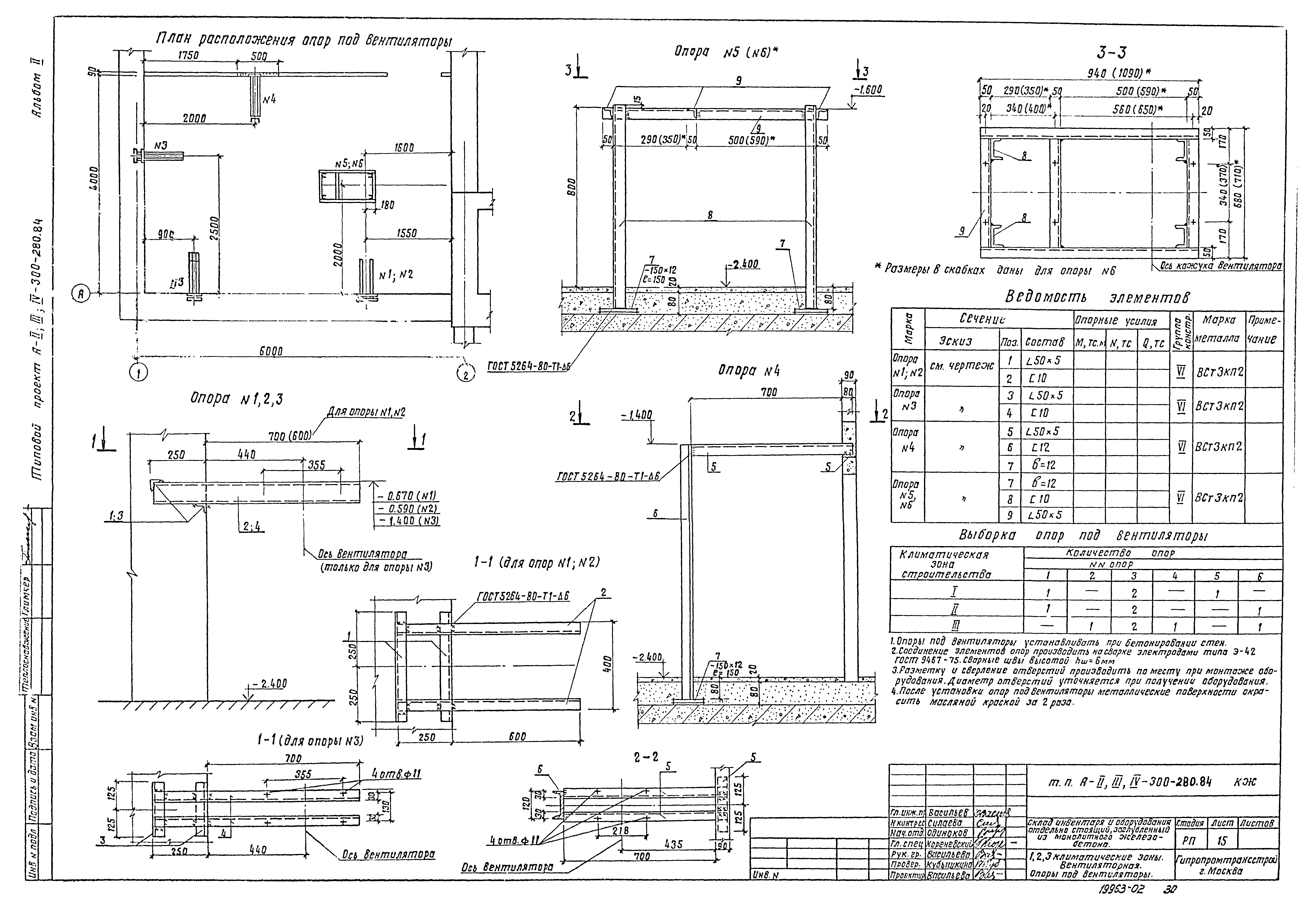 Типовой проект А-II,III,IV-300-280.84