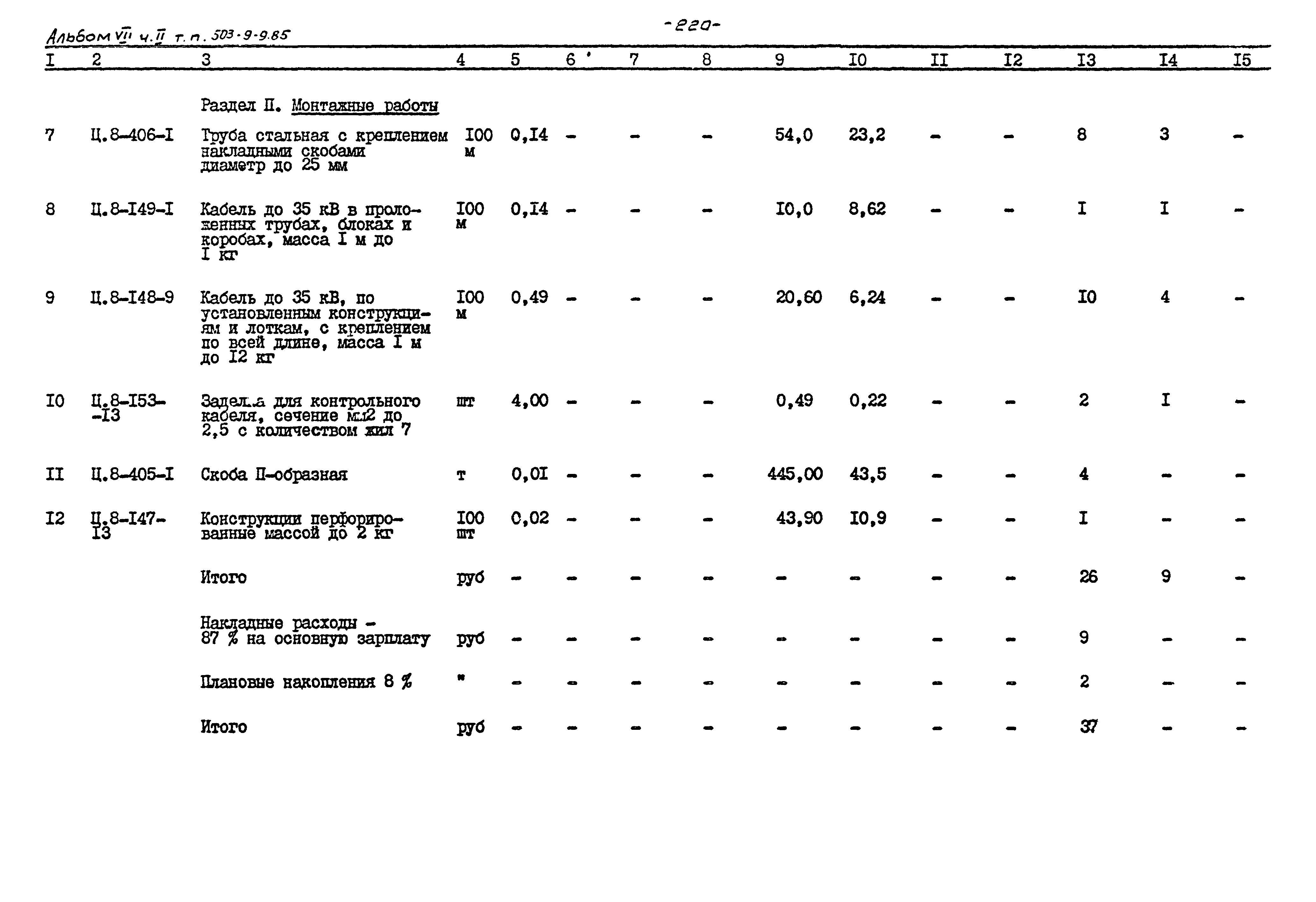 Типовой проект 503-9-9.85