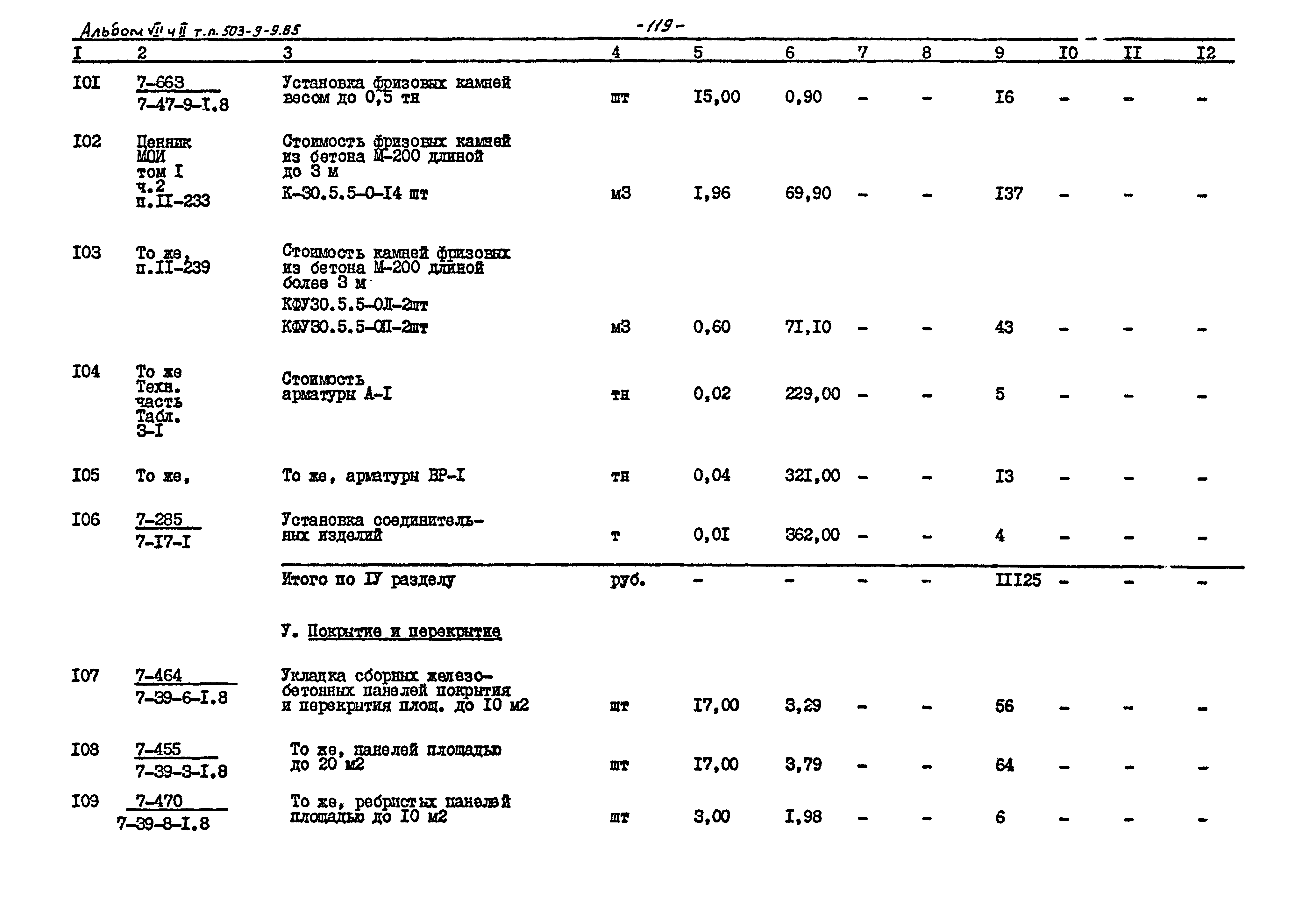 Типовой проект 503-9-9.85