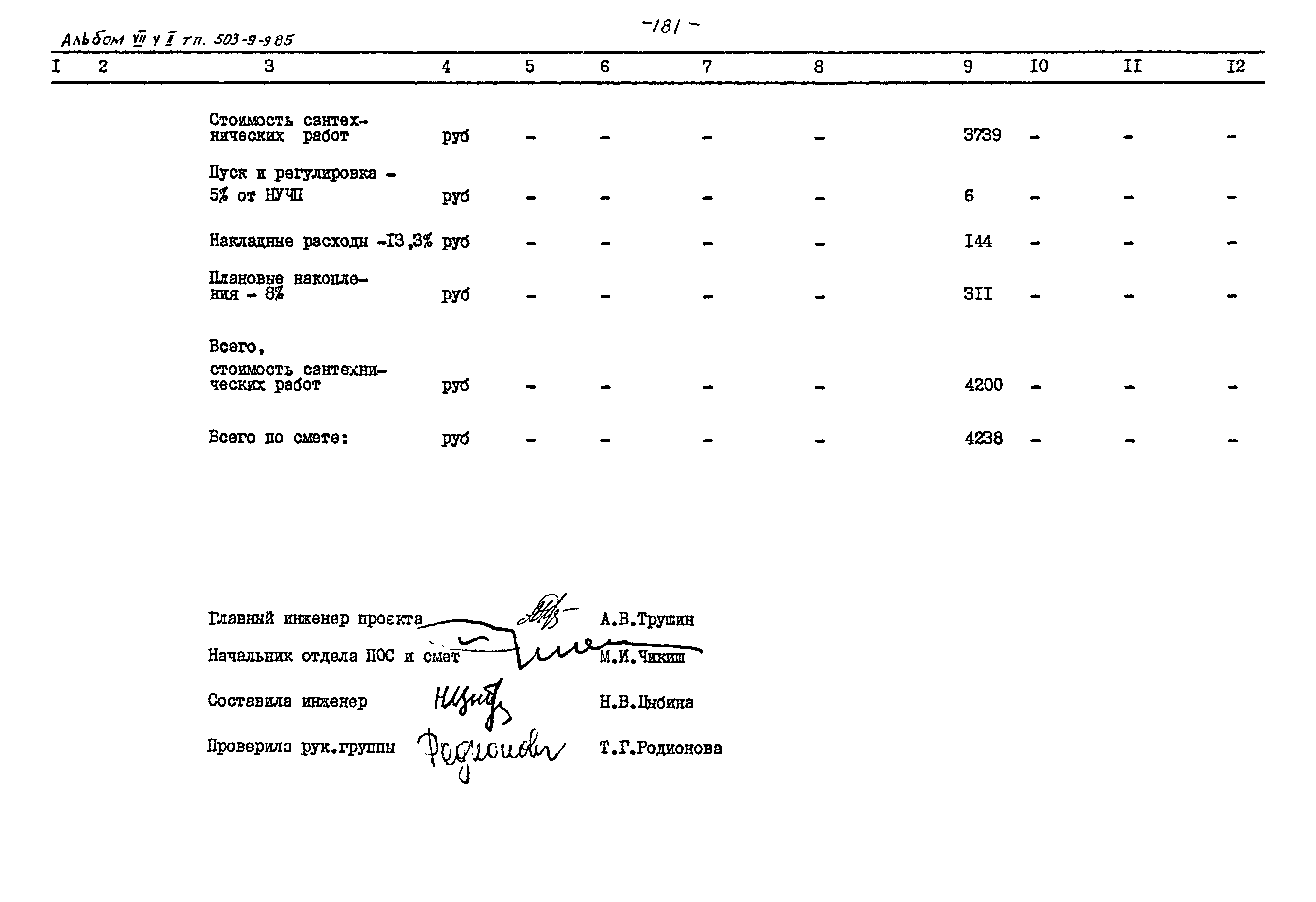 Типовой проект 503-9-9.85