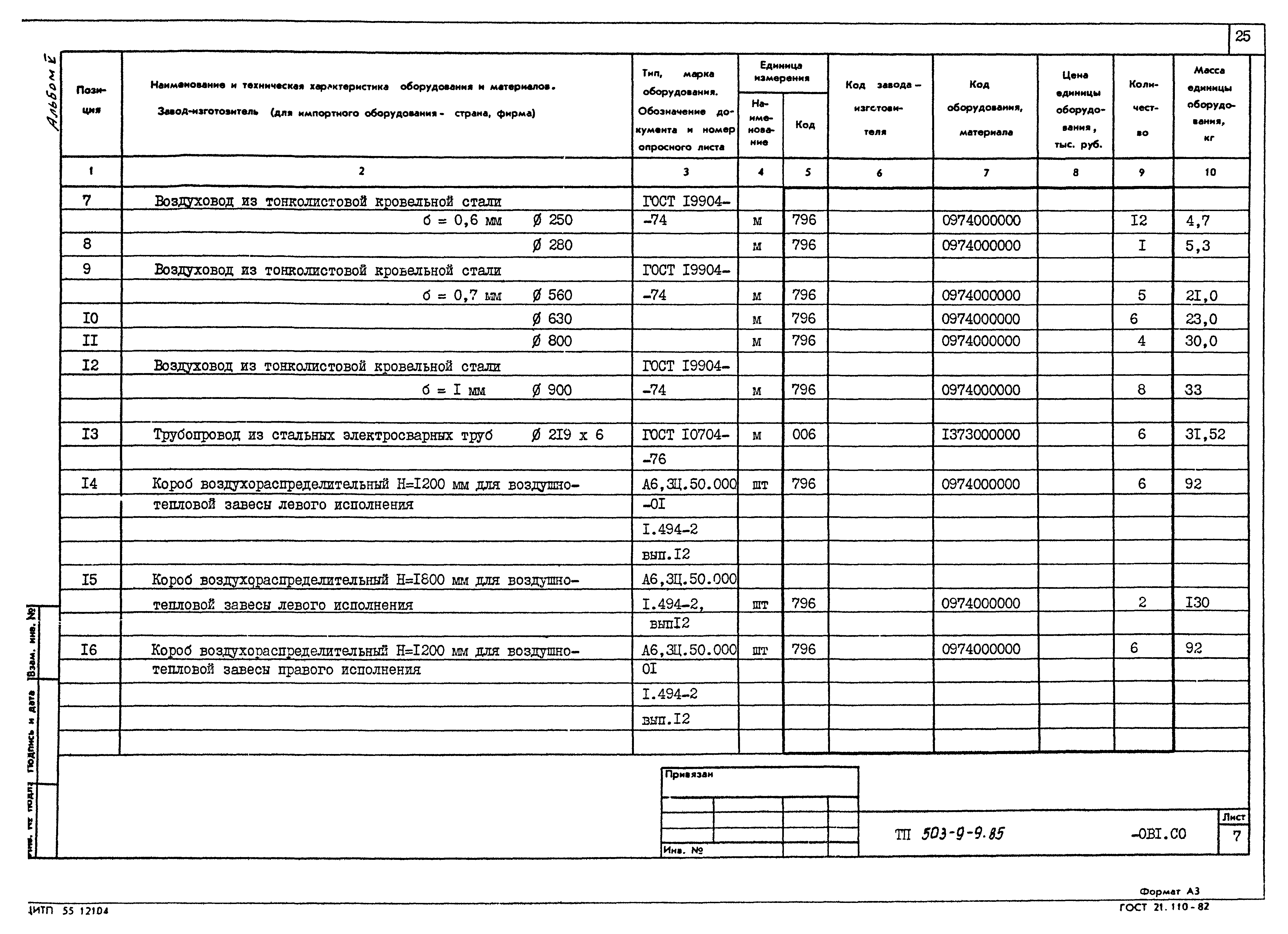 Типовой проект 503-9-9.85