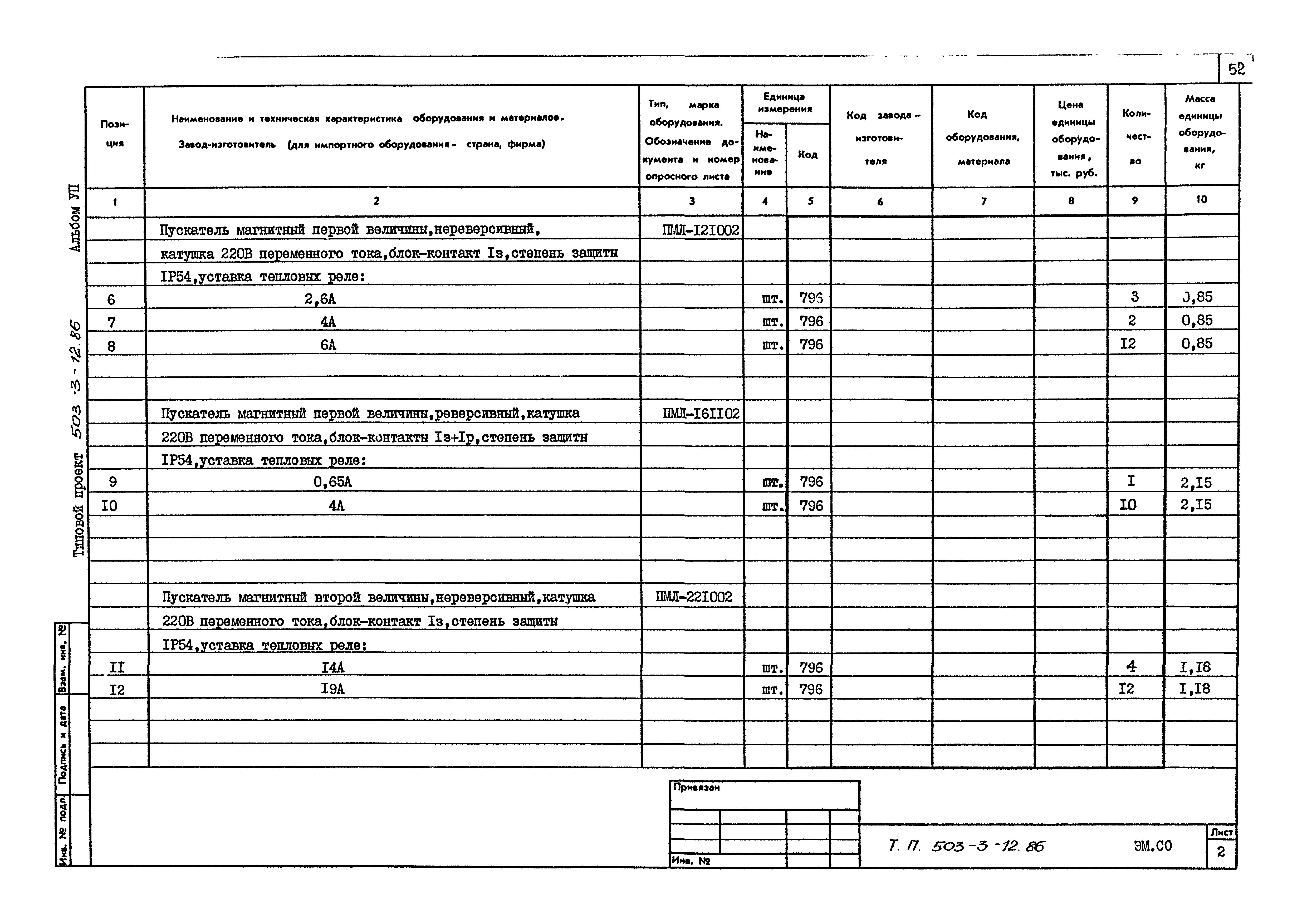 Типовой проект 503-3-12.86