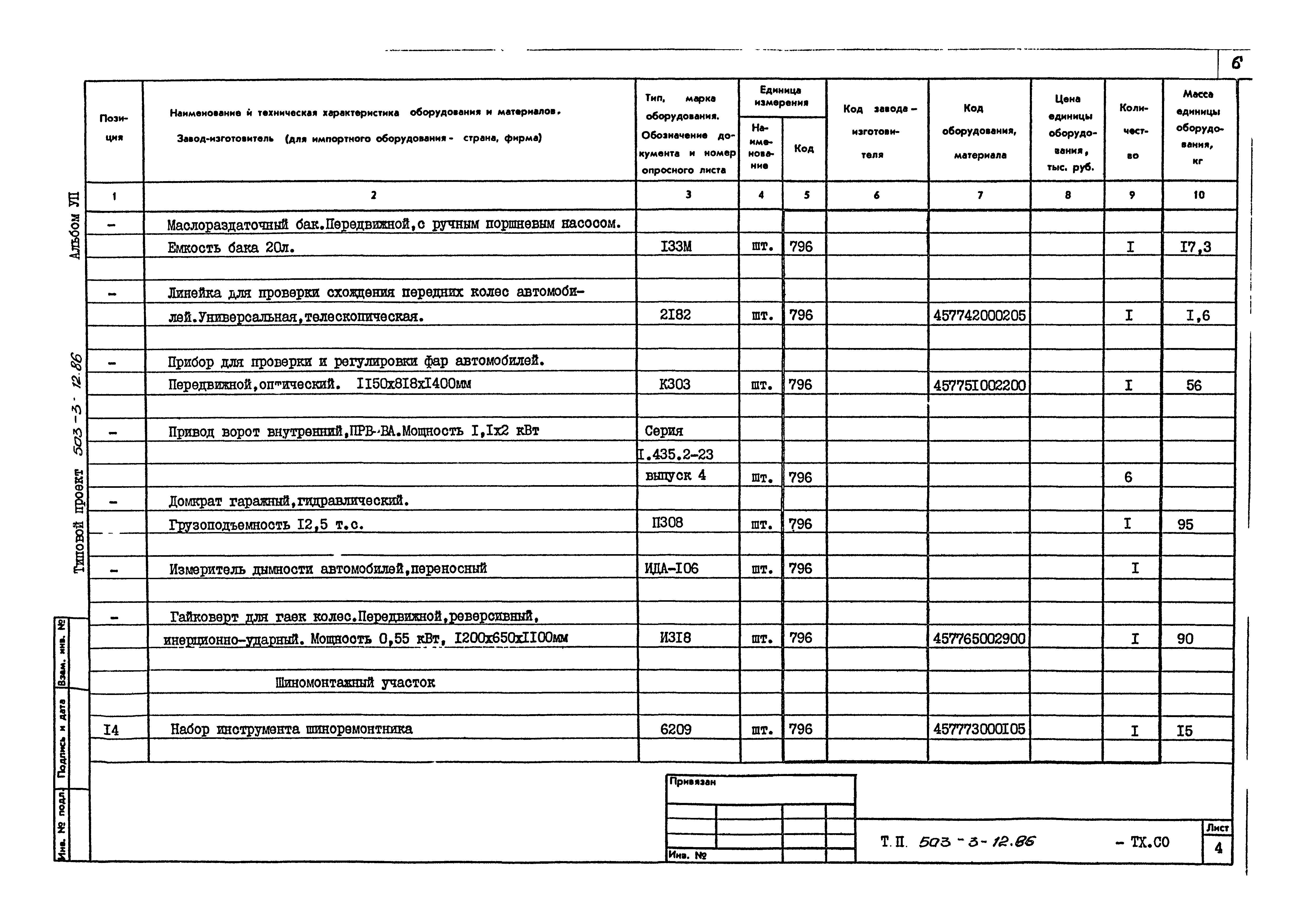 Типовой проект 503-3-12.86