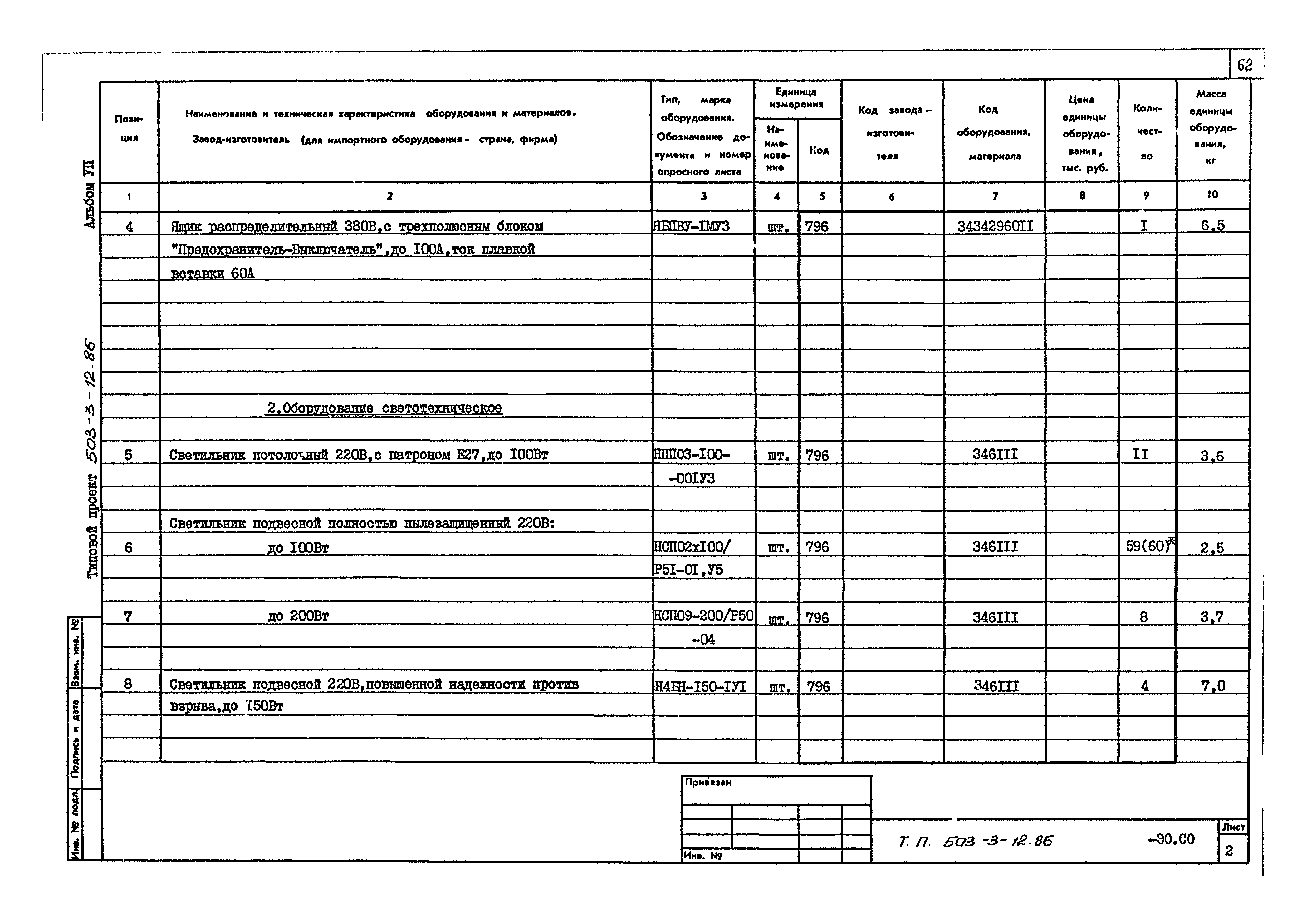 Типовой проект 503-3-12.86