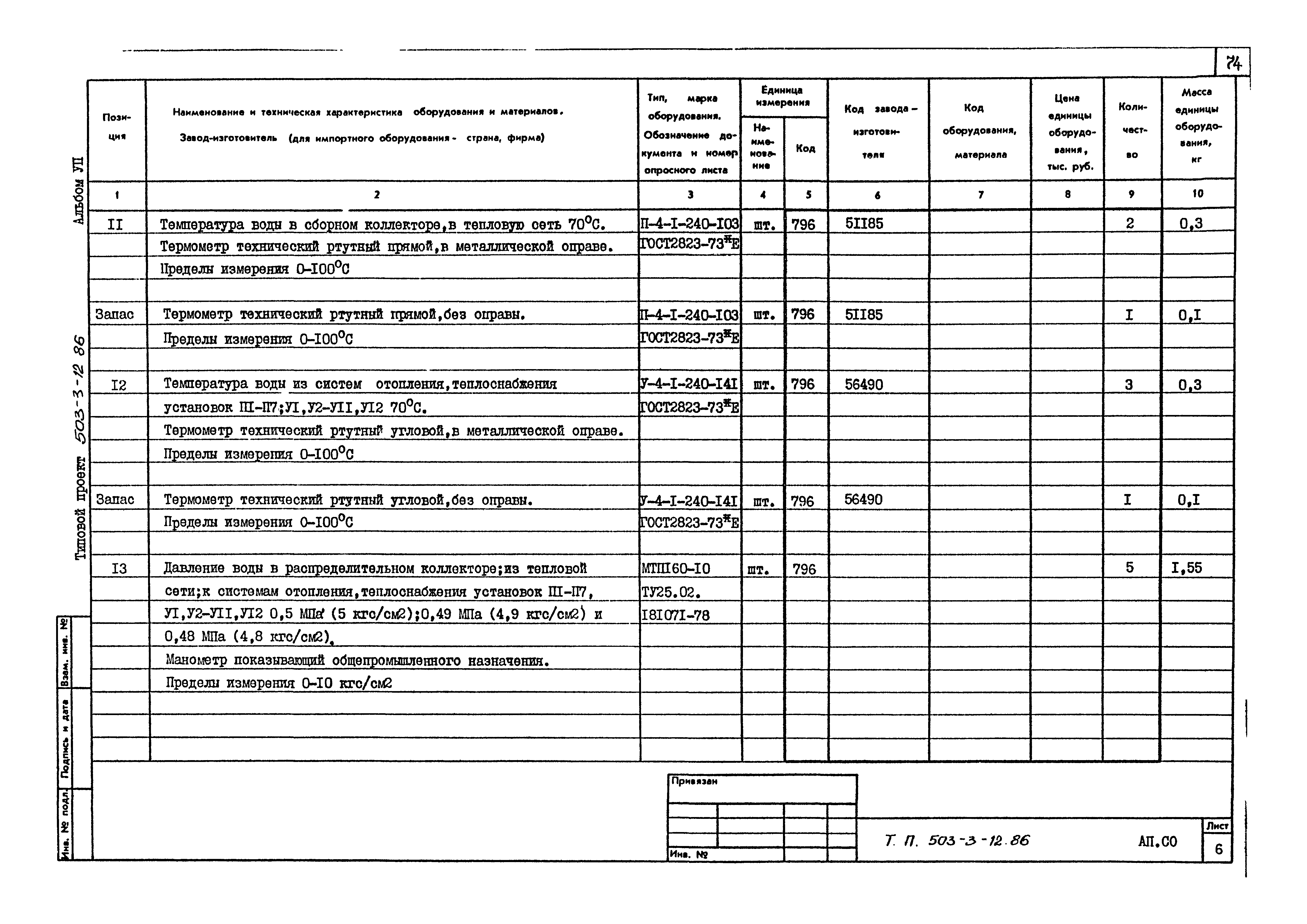 Типовой проект 503-3-12.86