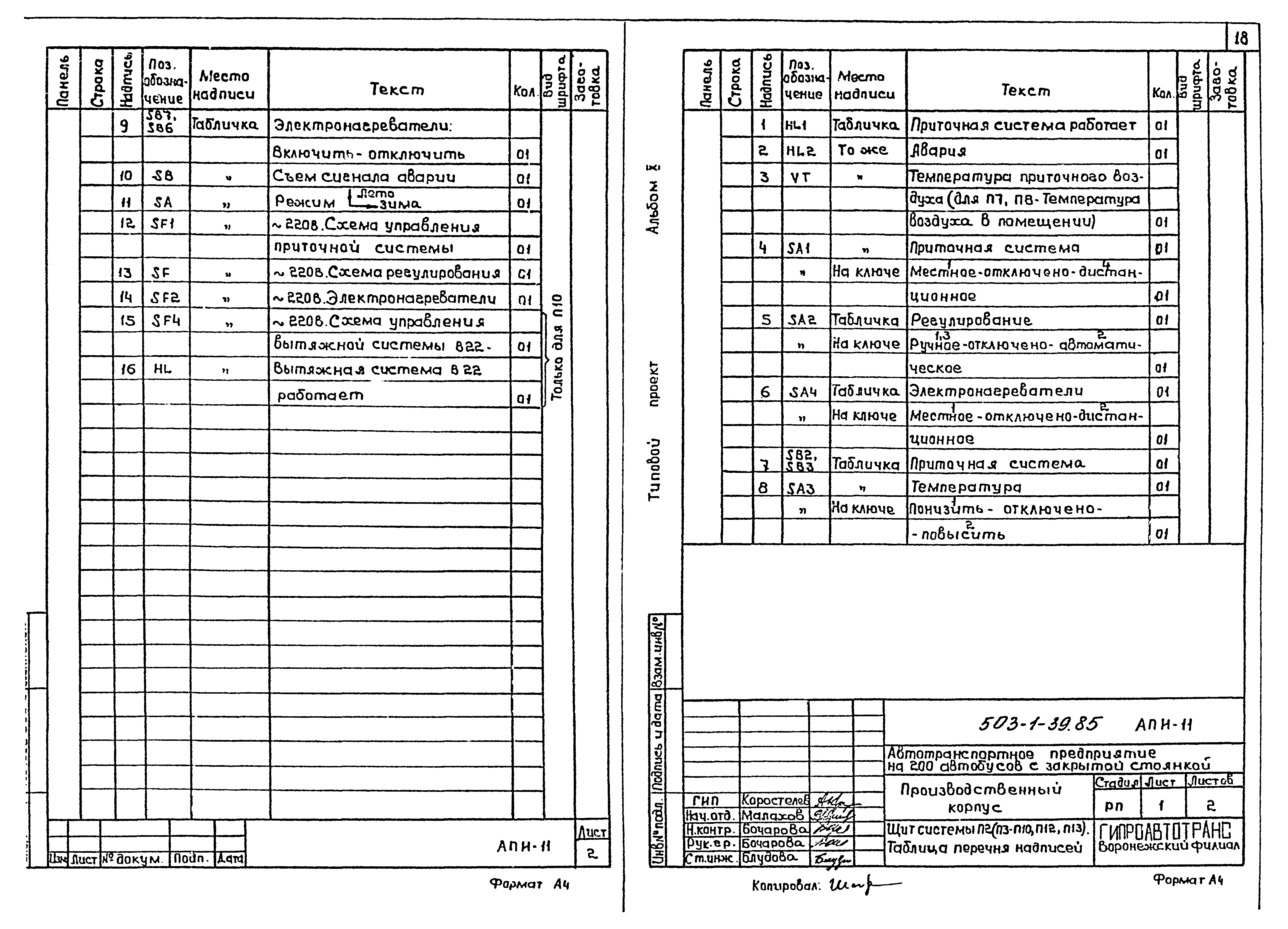 Типовой проект 503-1-39.85