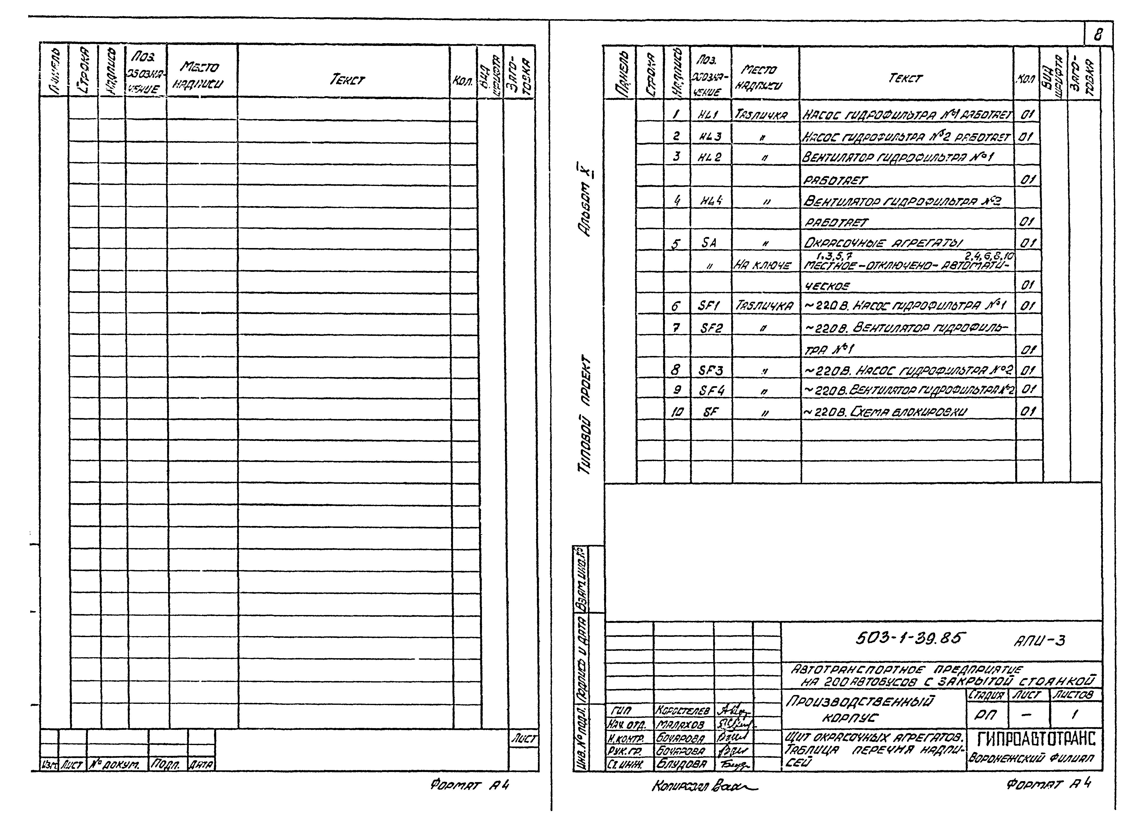 Типовой проект 503-1-39.85