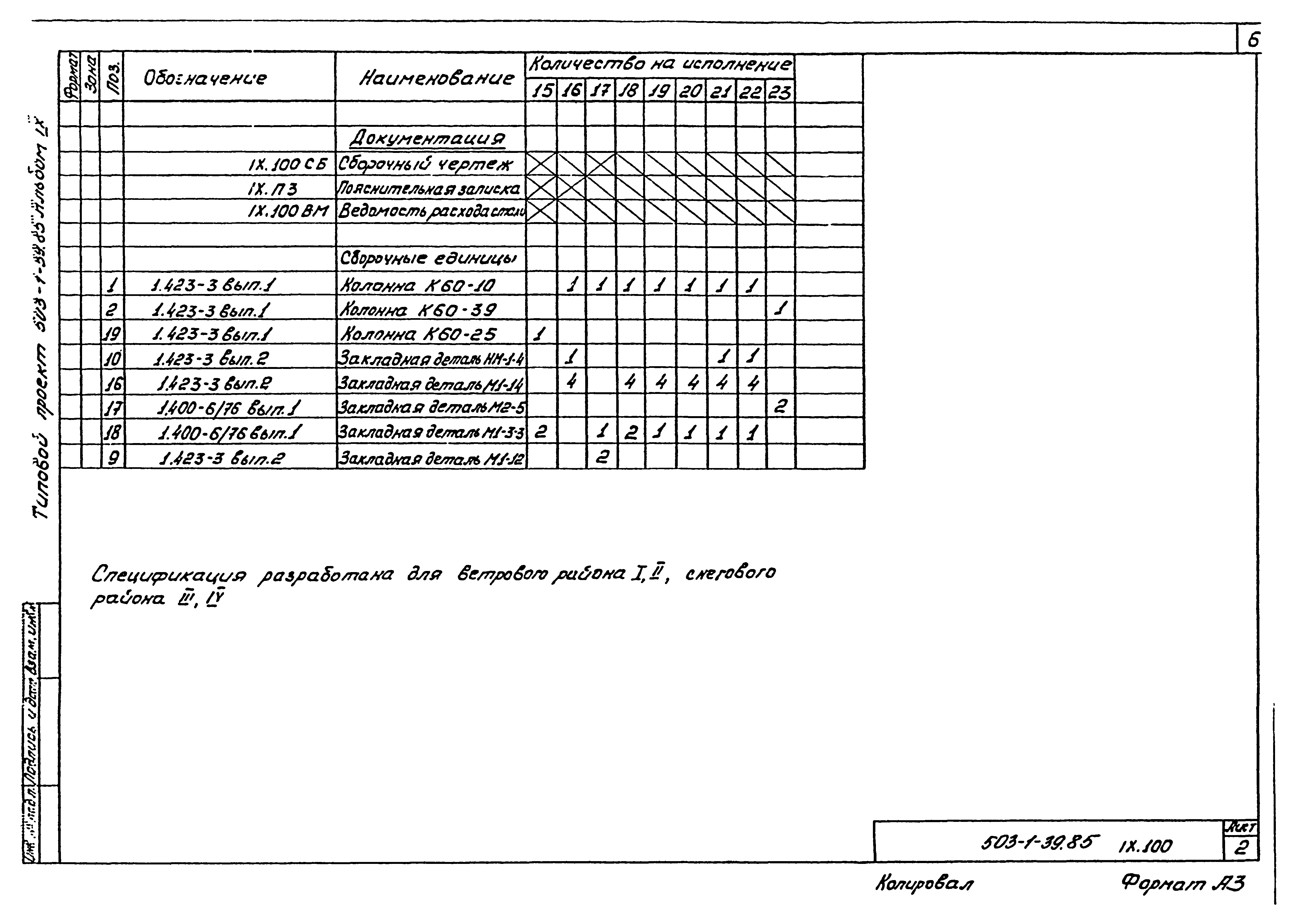 Типовой проект 503-1-39.85