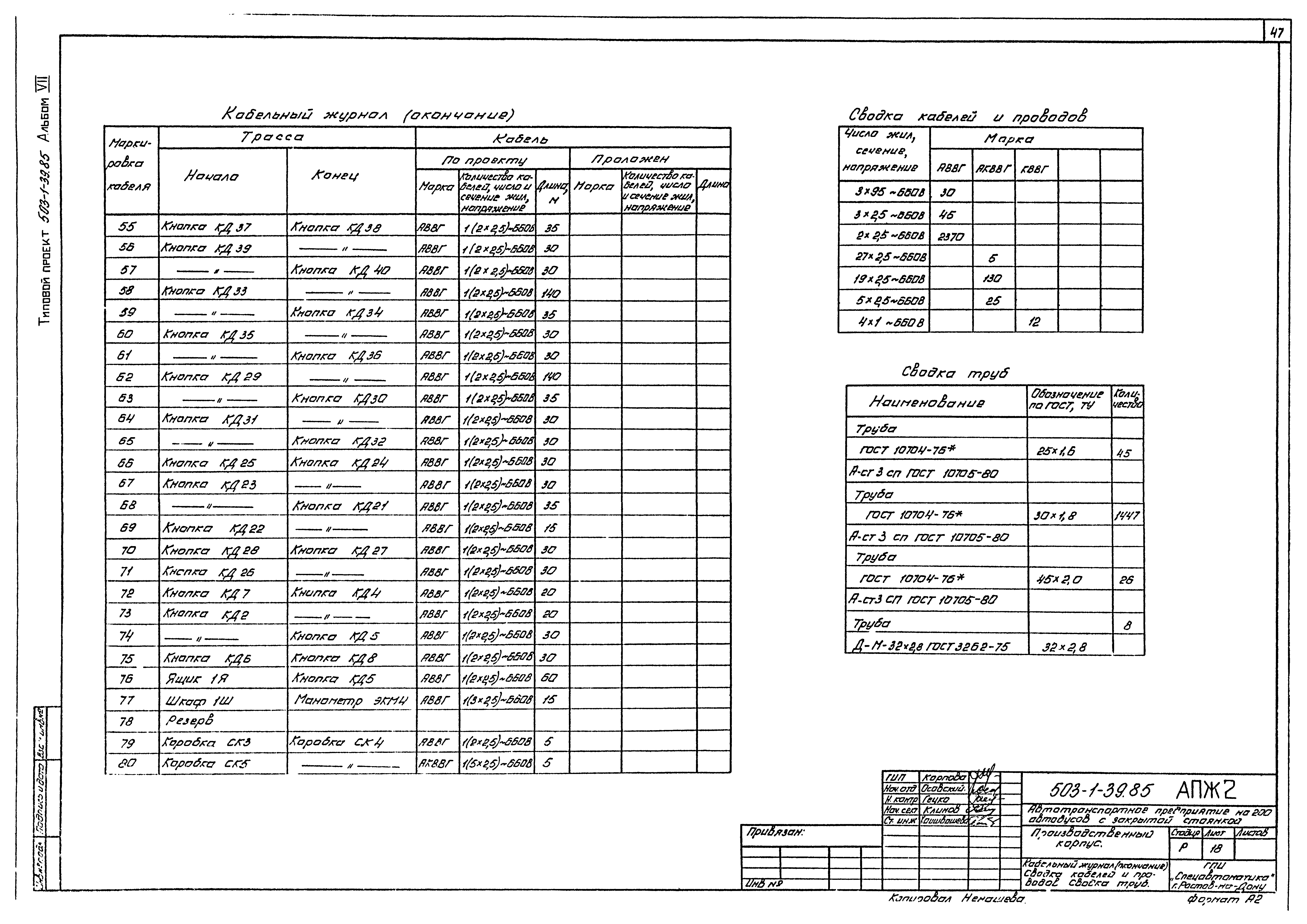 Типовой проект 503-1-39.85