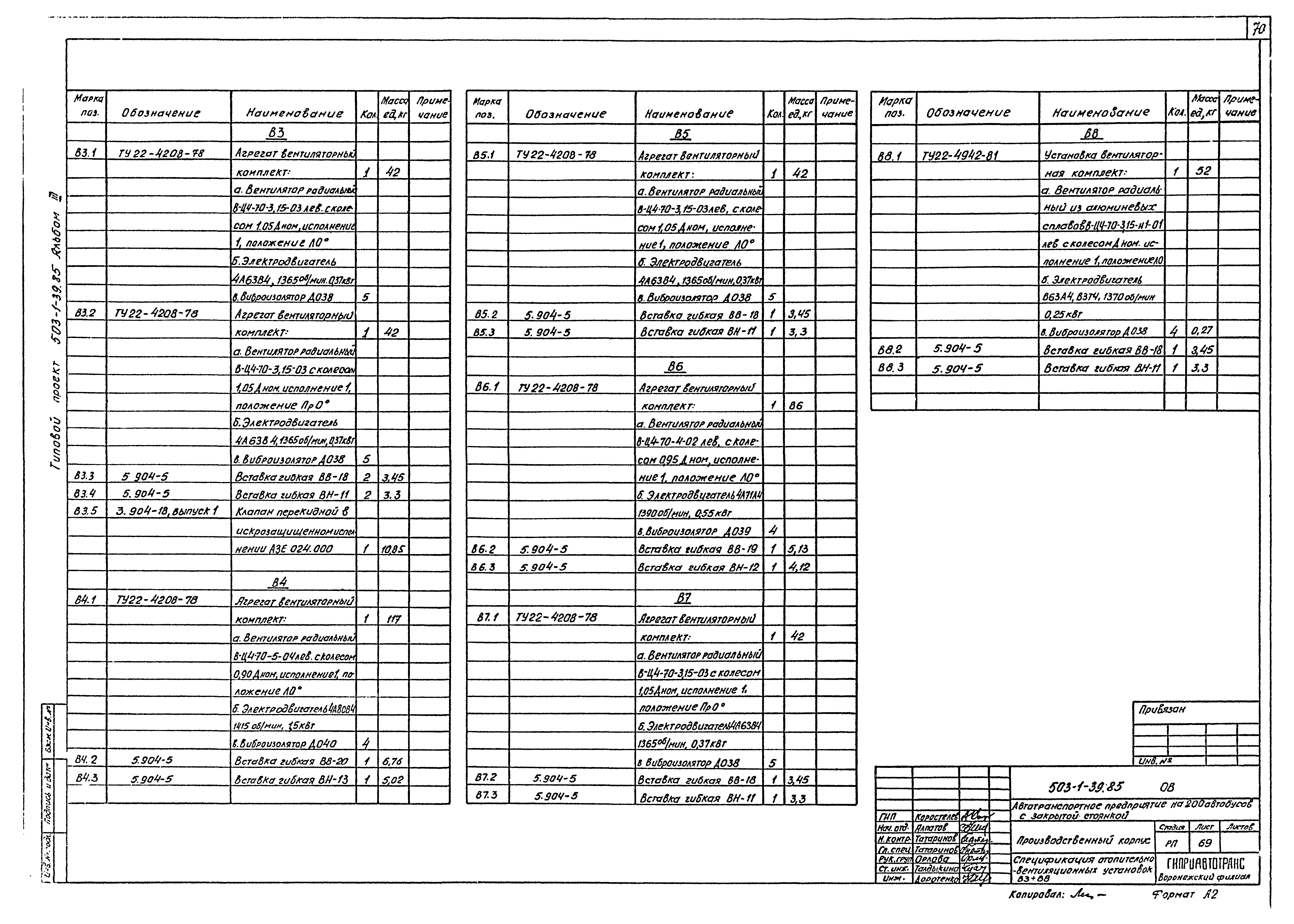 Типовой проект 503-1-39.85