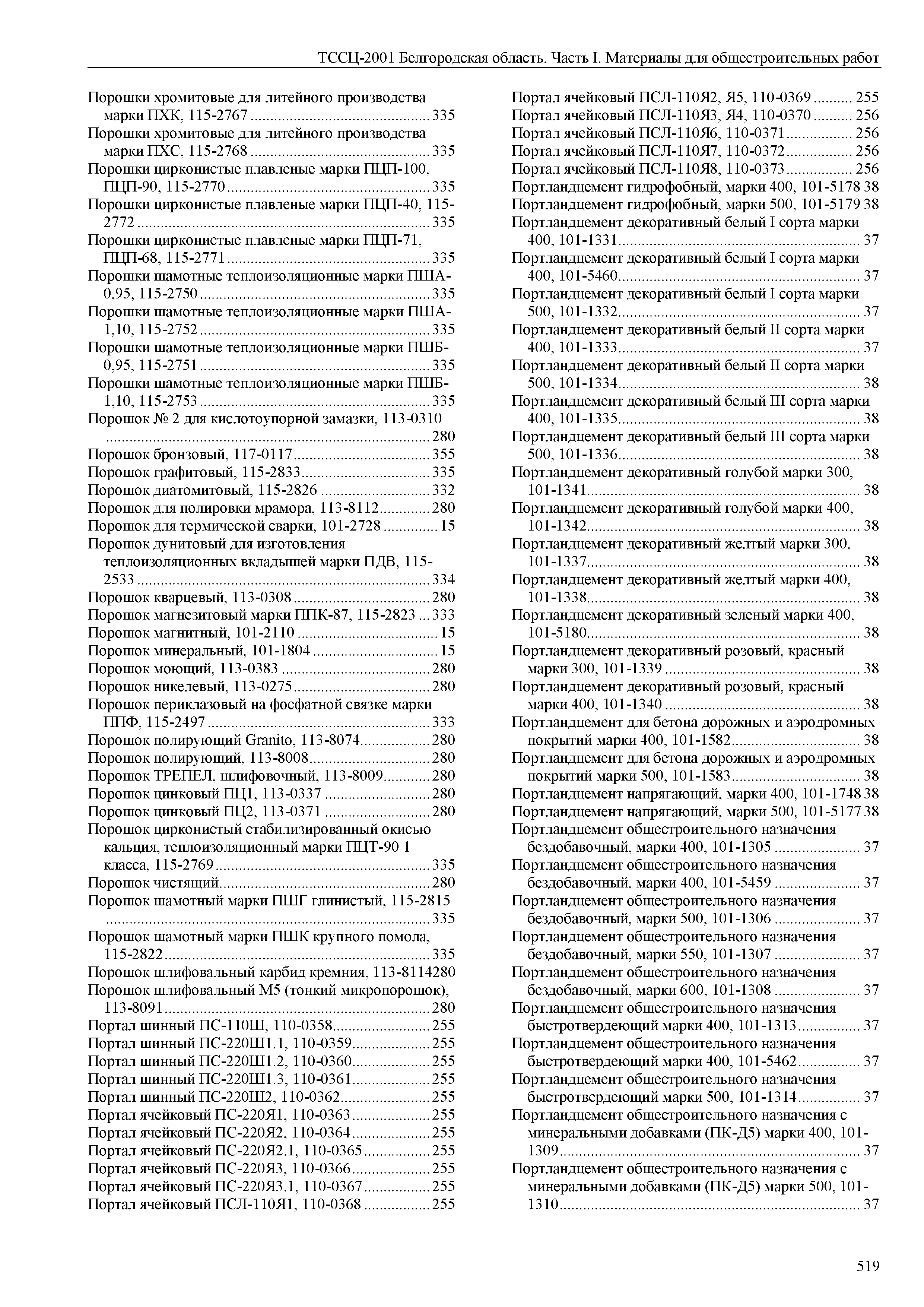 ТССЦ Белгородская область 01-2001