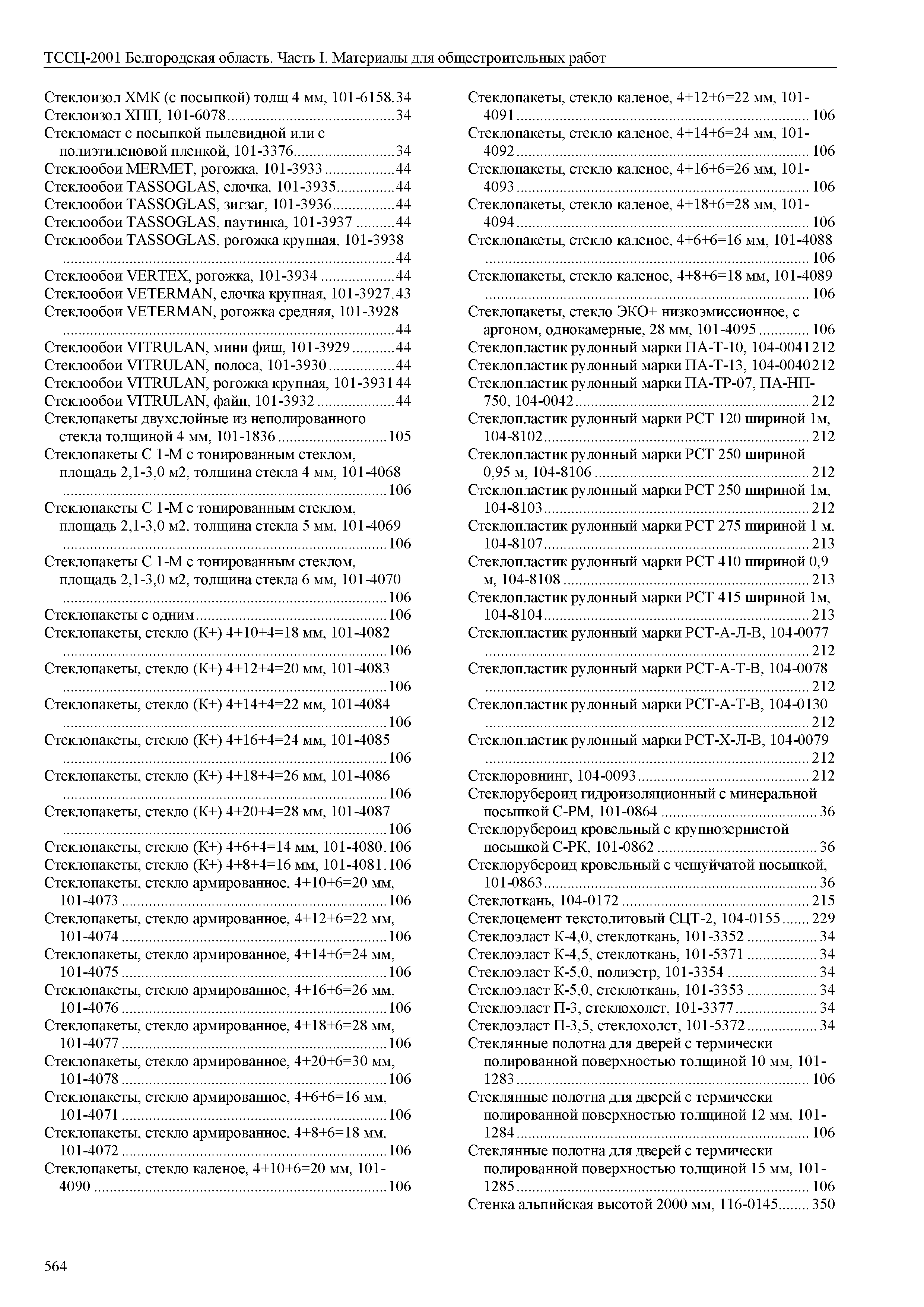 ТССЦ Белгородская область 01-2001