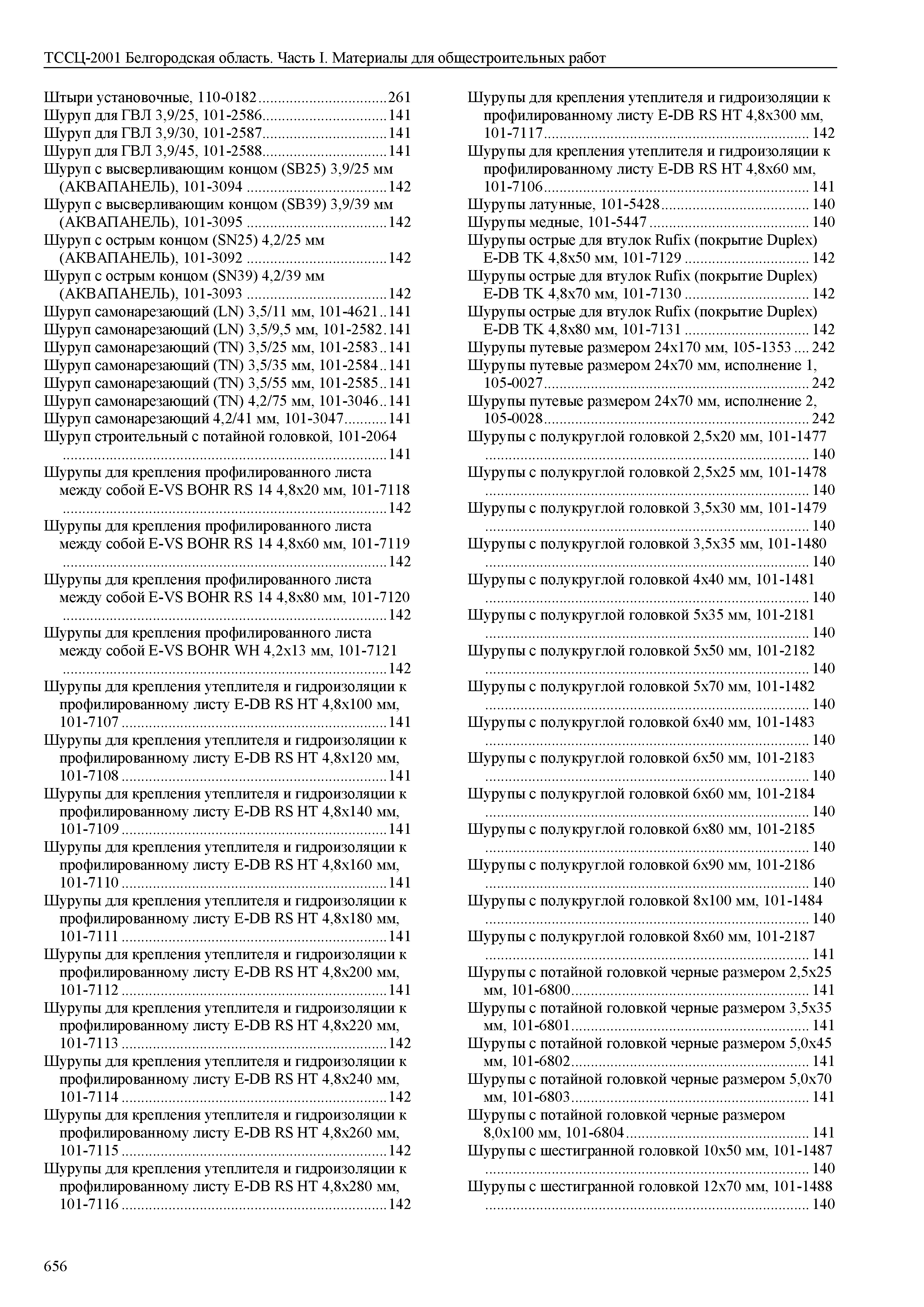 ТССЦ Белгородская область 01-2001