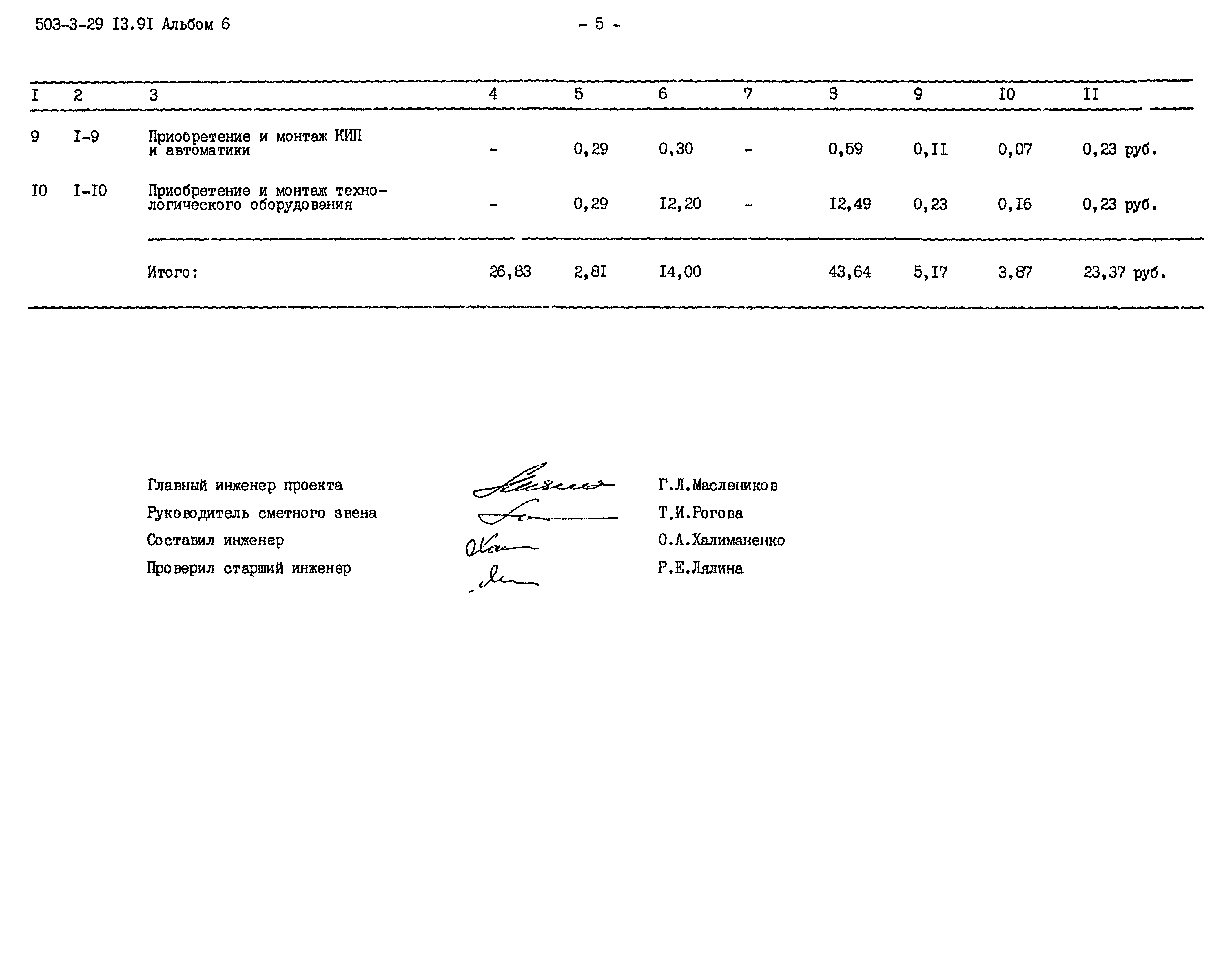 Типовой проект 503-3-29.13.91