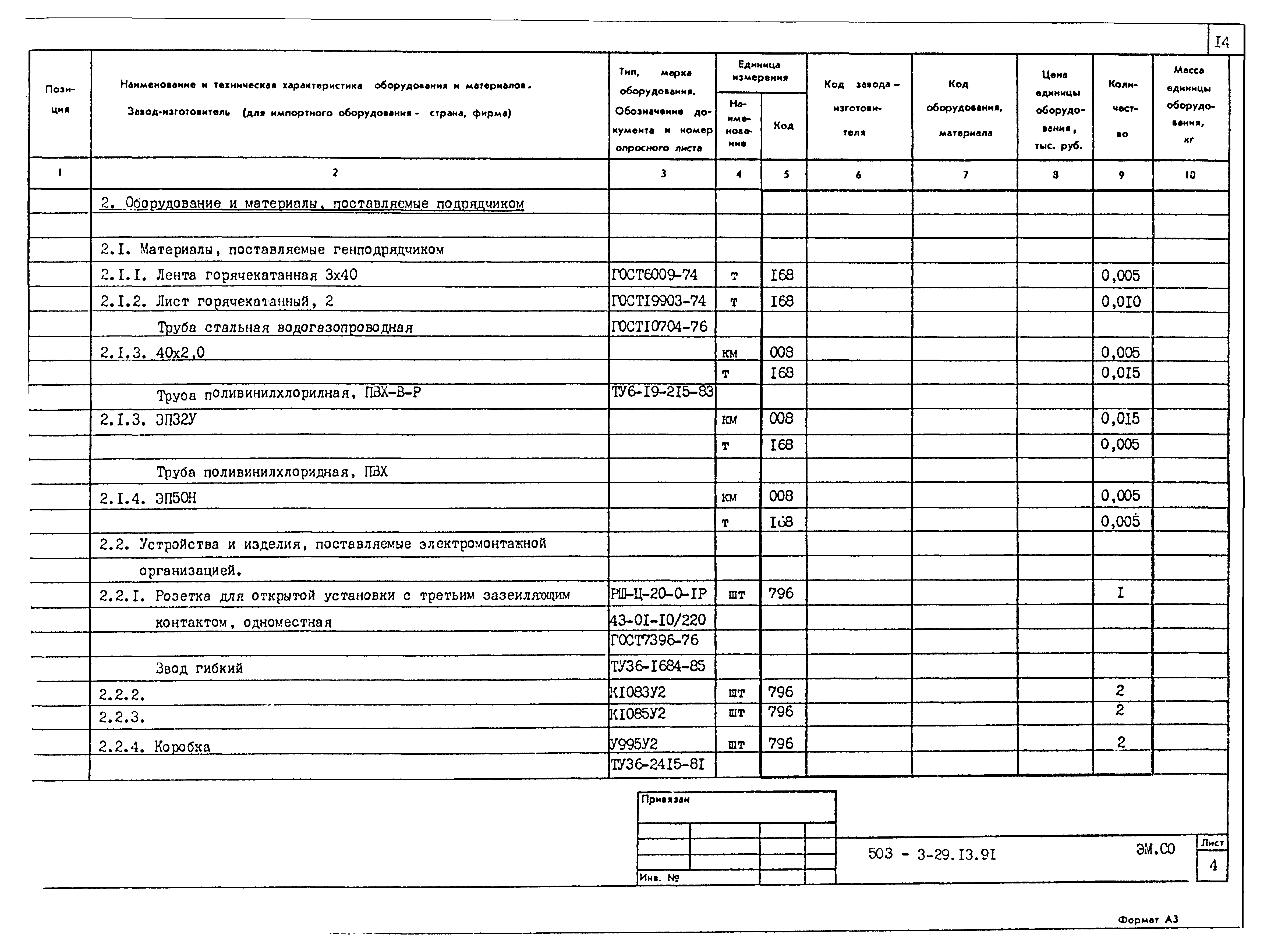 Типовой проект 503-3-29.13.91