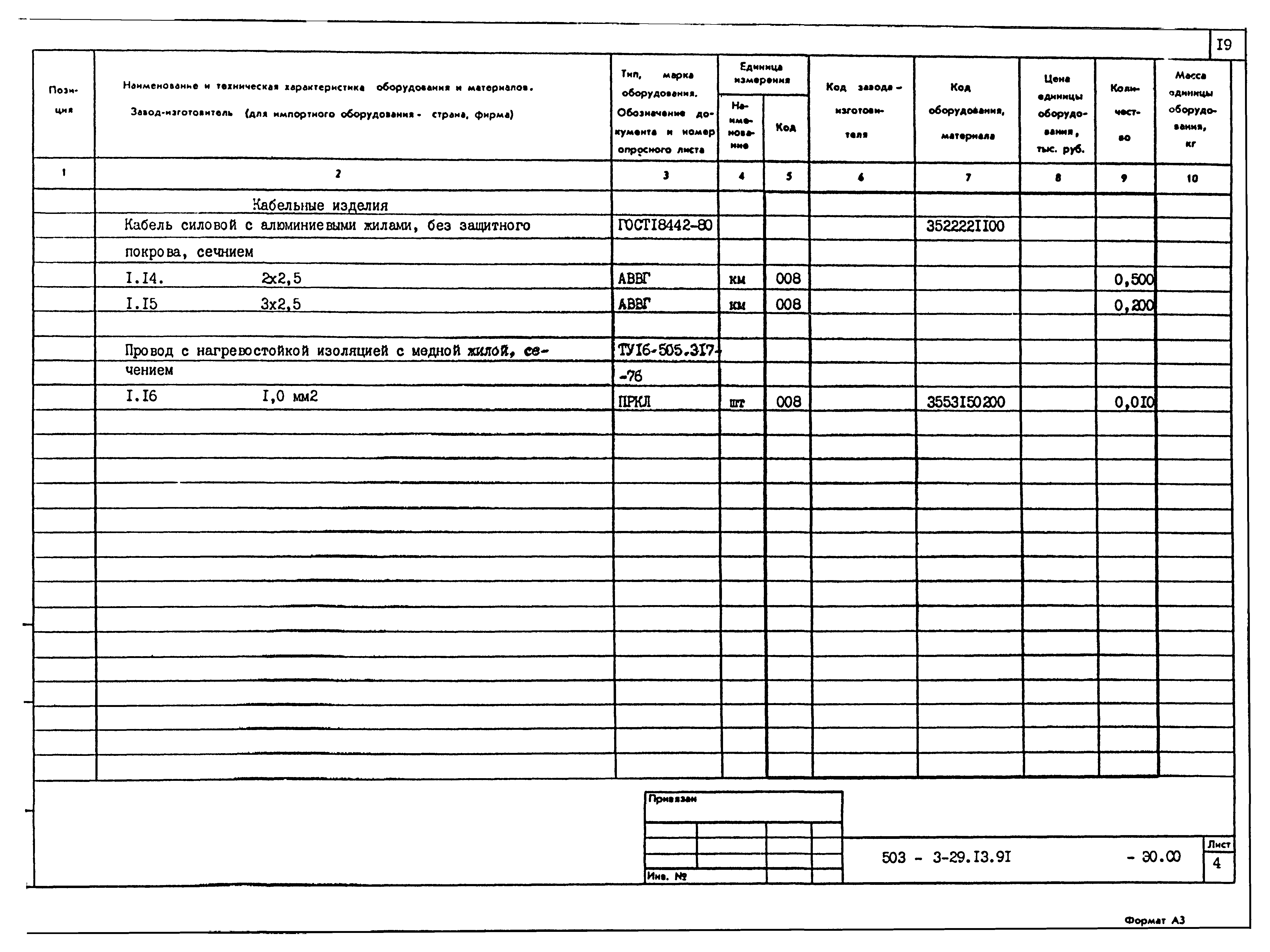 Типовой проект 503-3-29.13.91