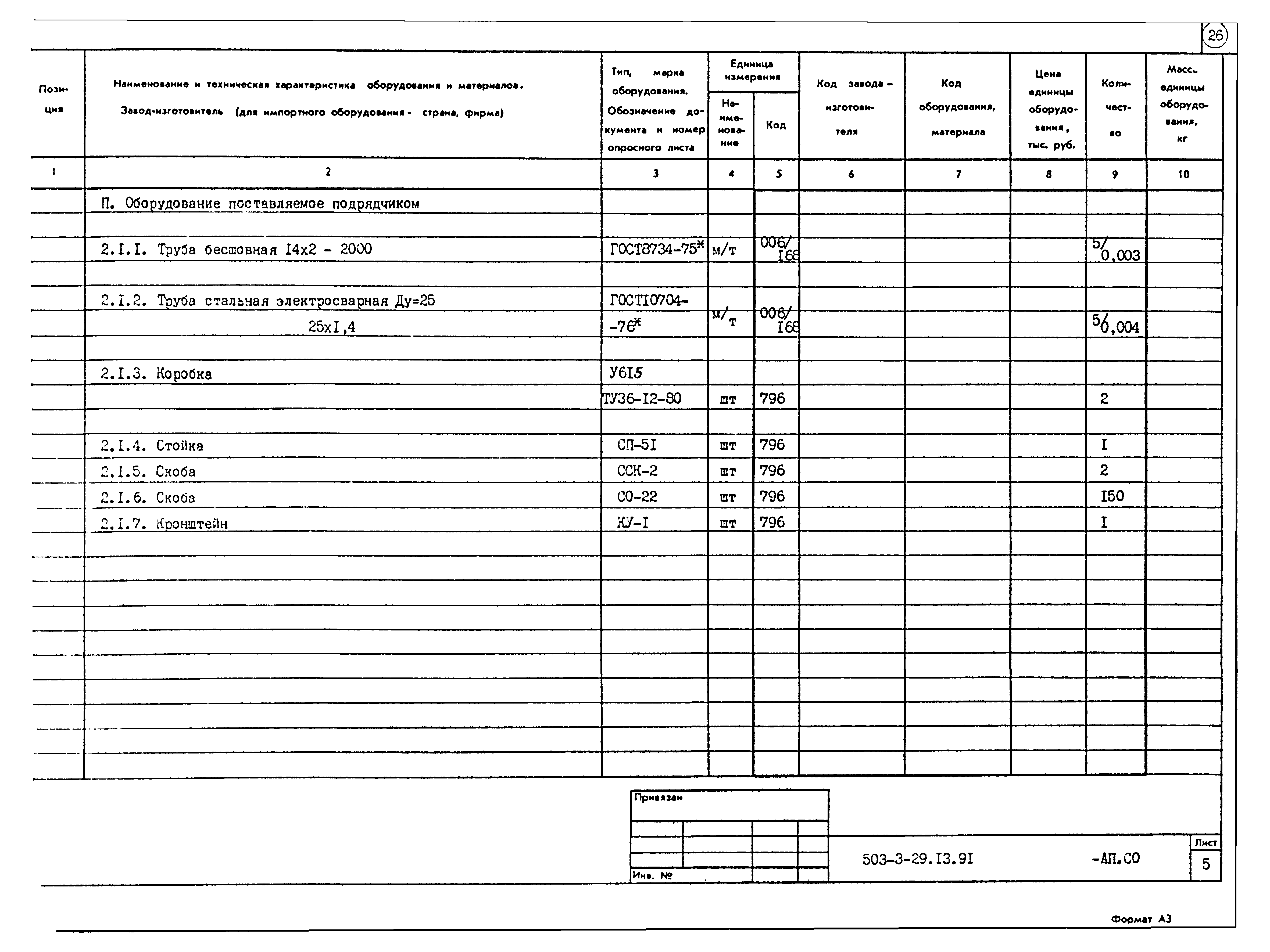 Типовой проект 503-3-29.13.91