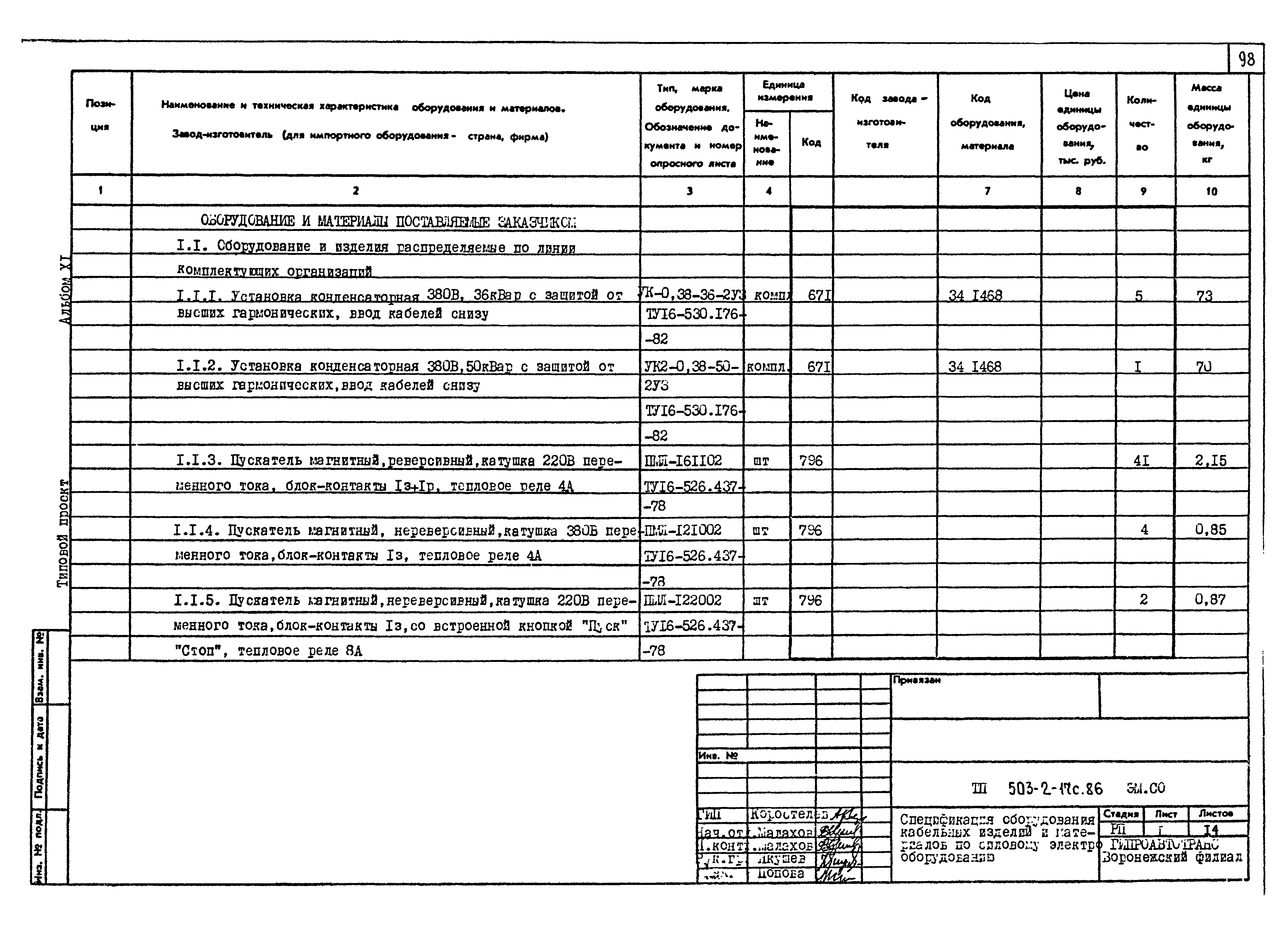 Типовой проект 503-2-17с.86