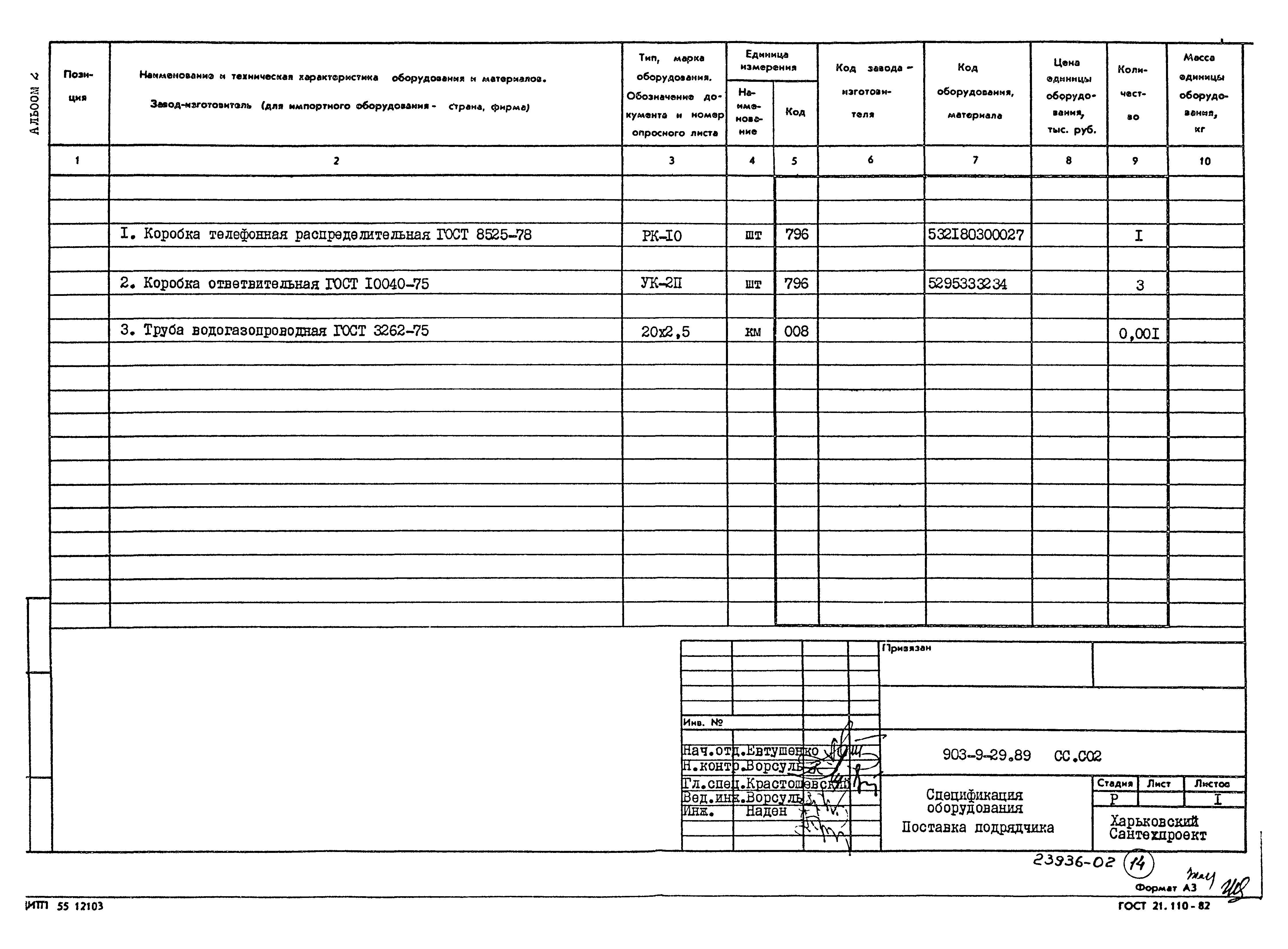 Типовой проект 903-9-29.89