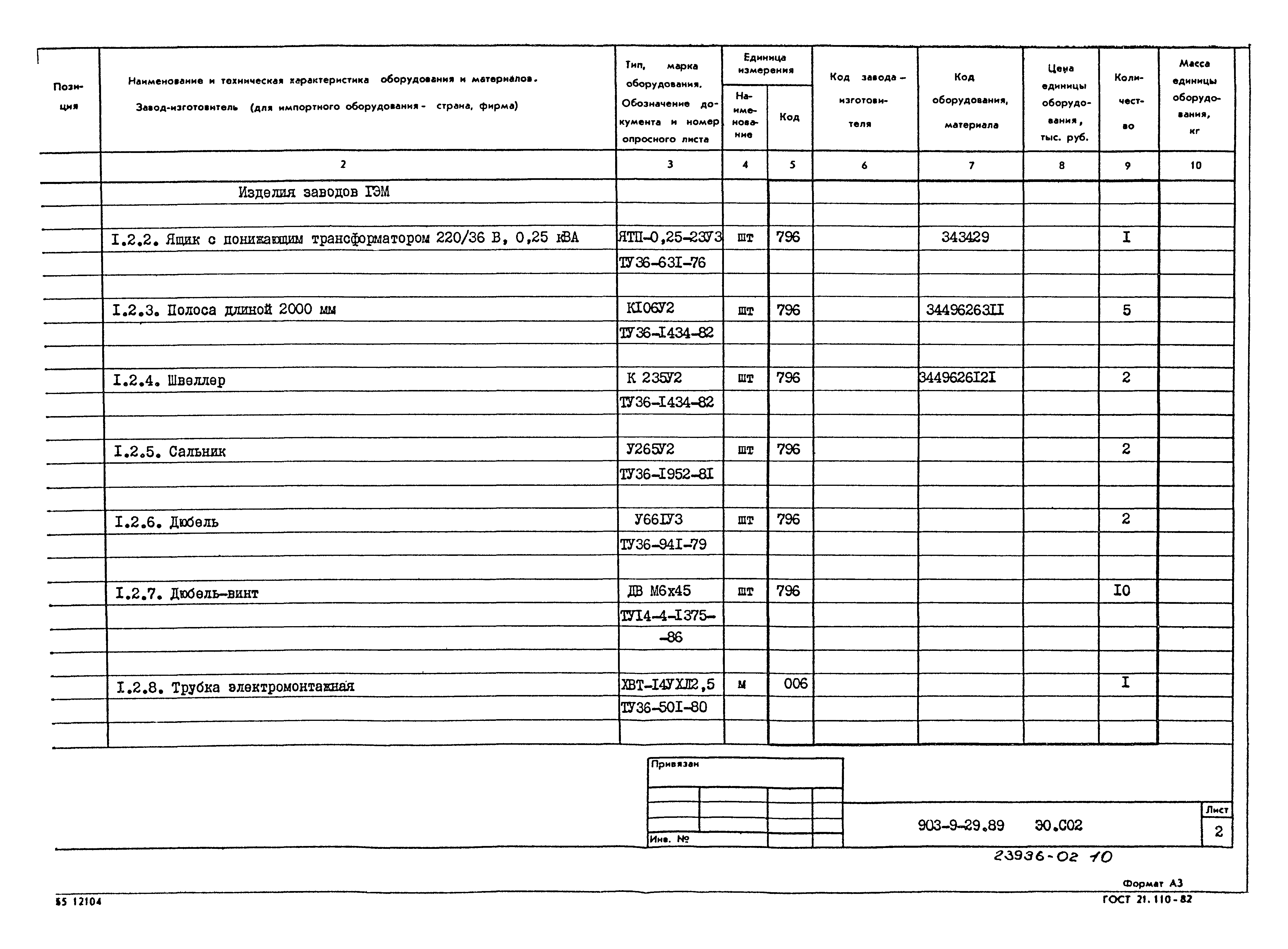 Типовой проект 903-9-29.89