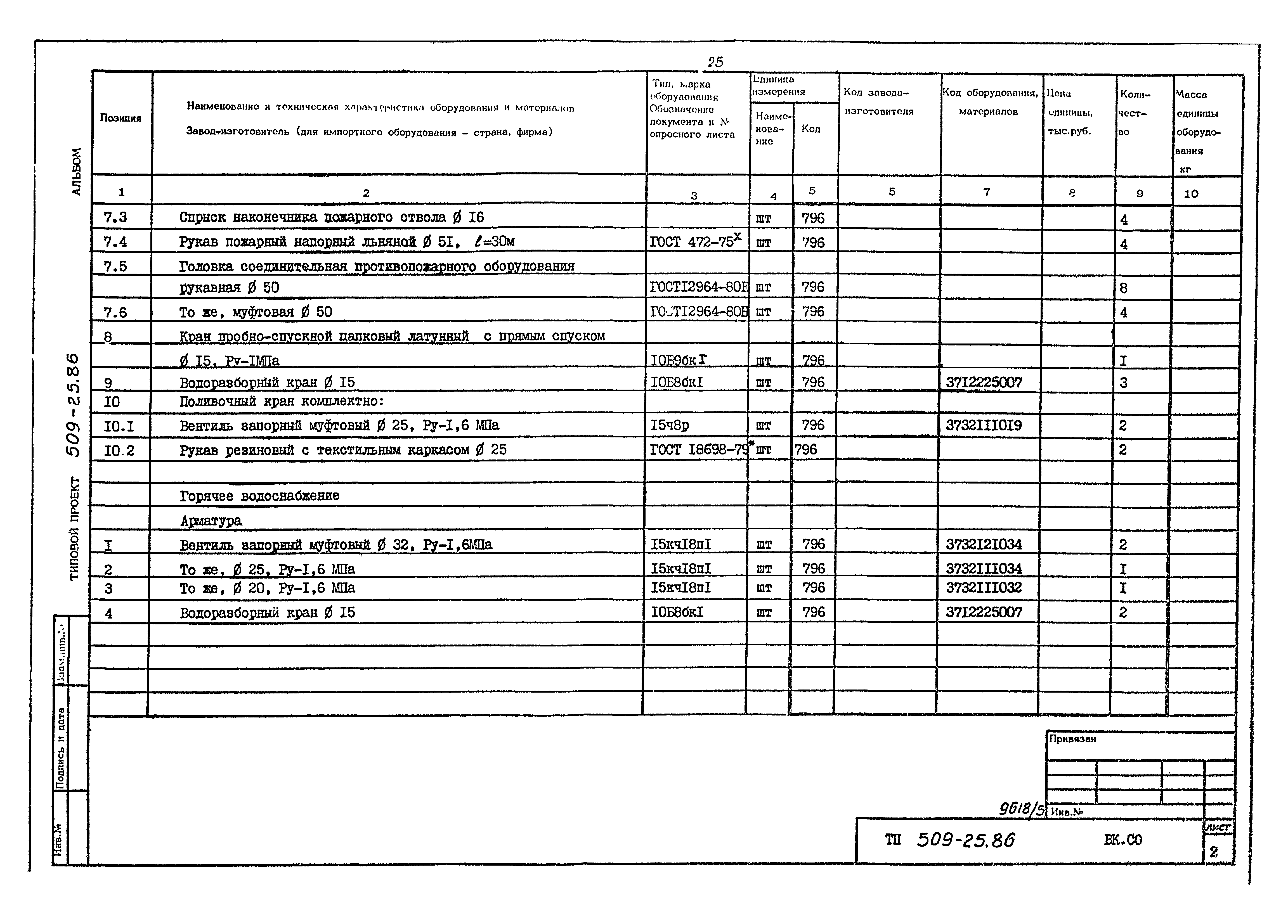 Типовой проект 509-25.86