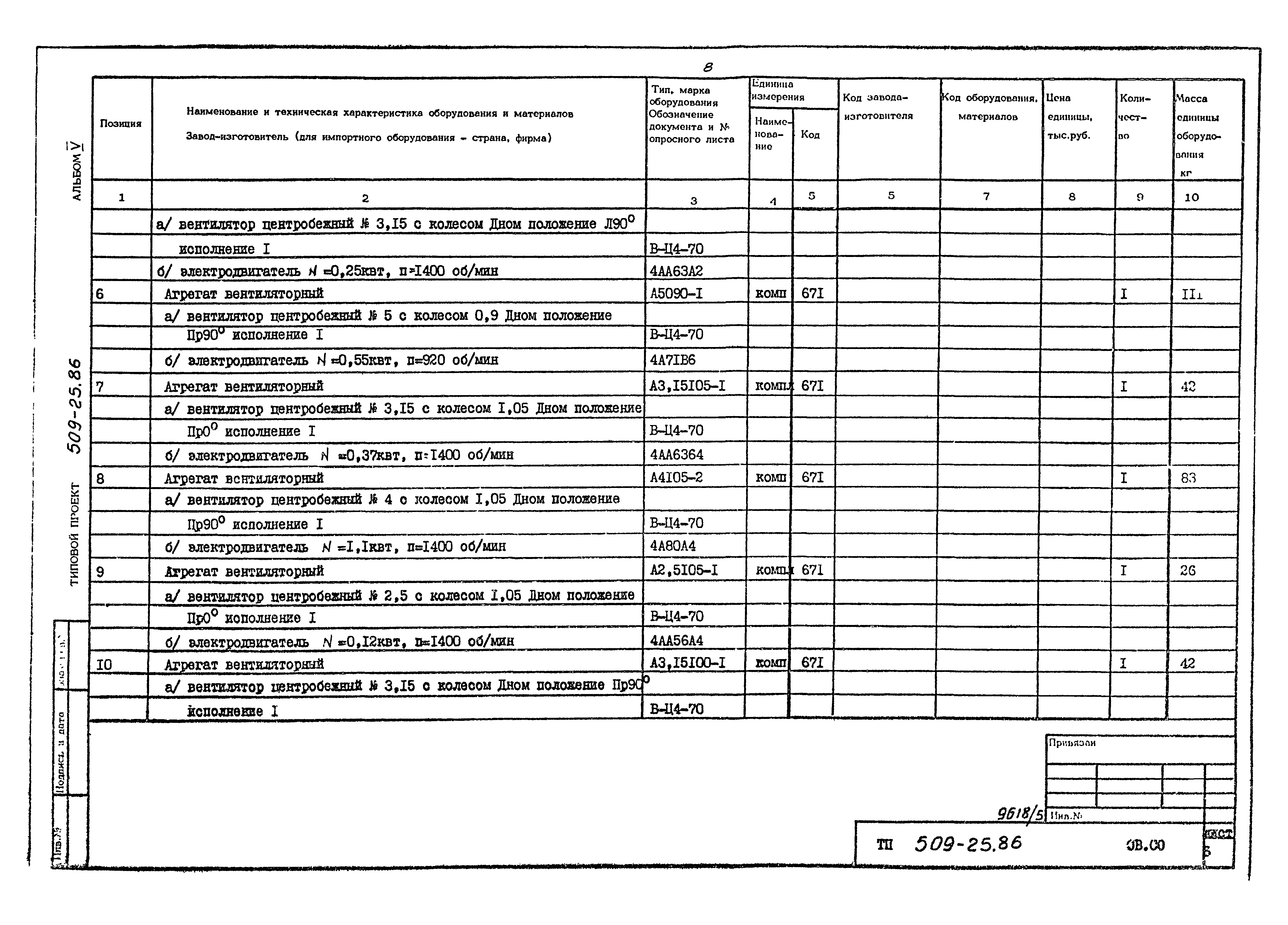 Типовой проект 509-25.86