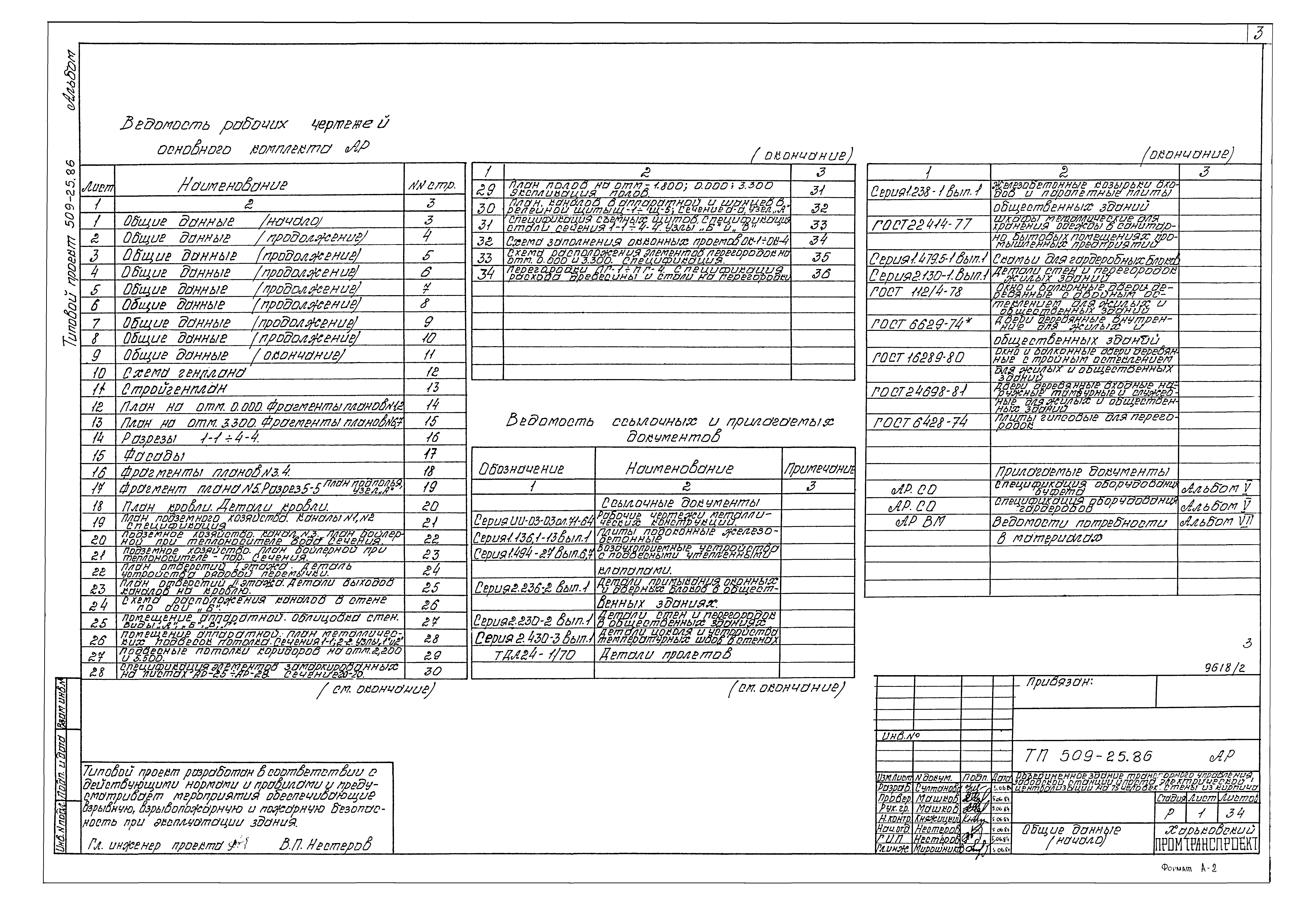 Типовой проект 509-25.86