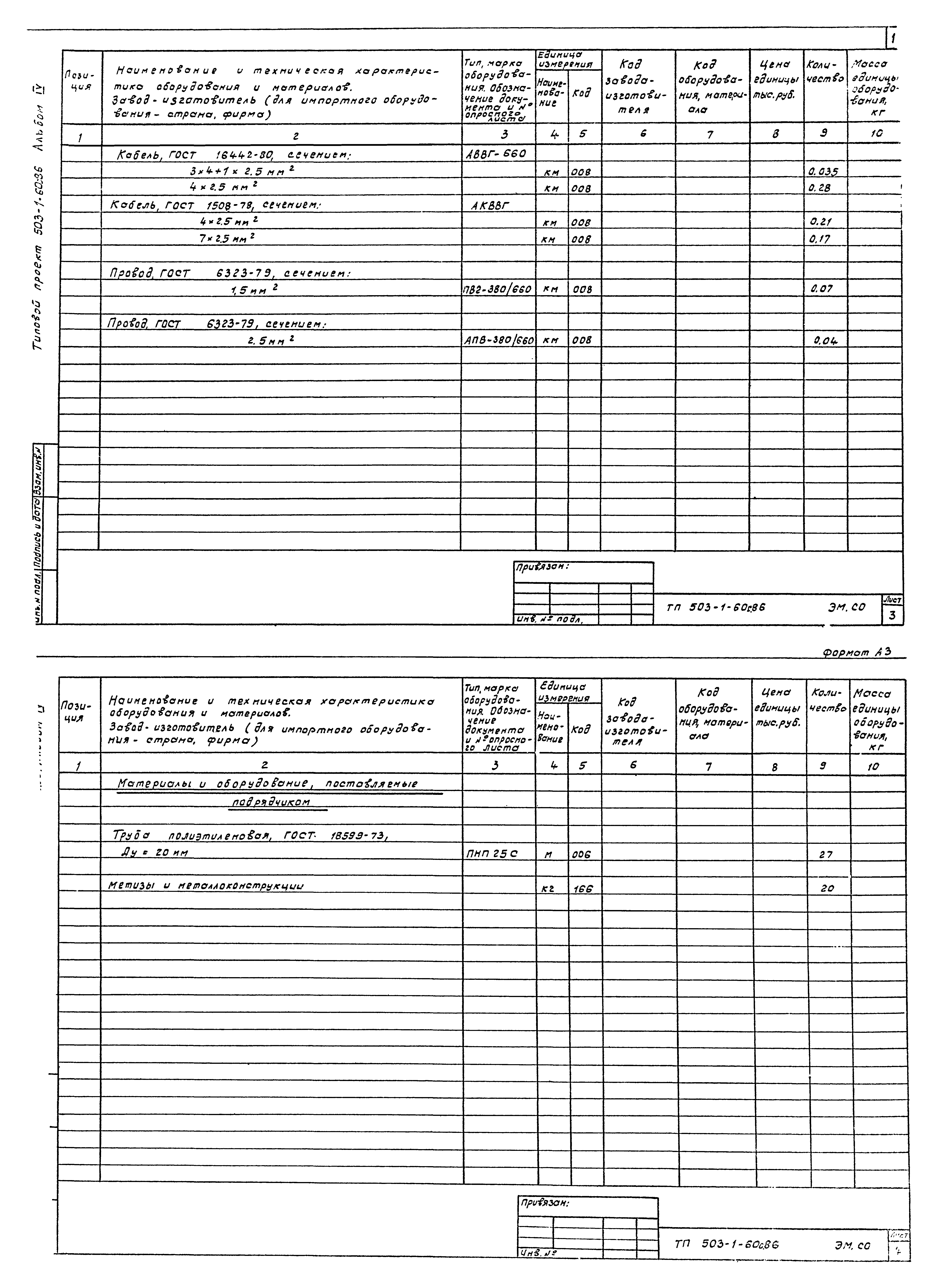 Типовой проект 503-1-60с.86