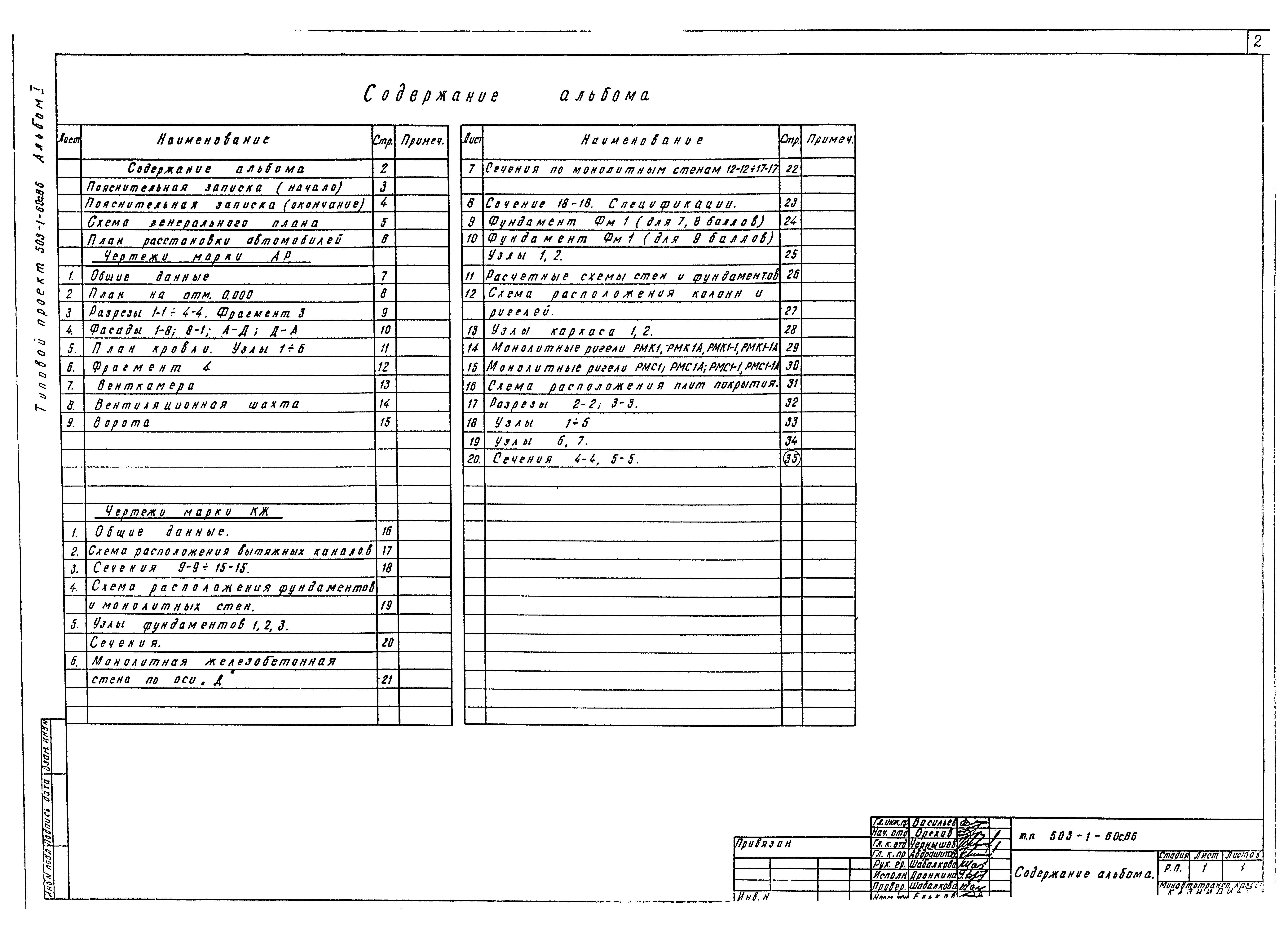Типовой проект 503-1-60с.86