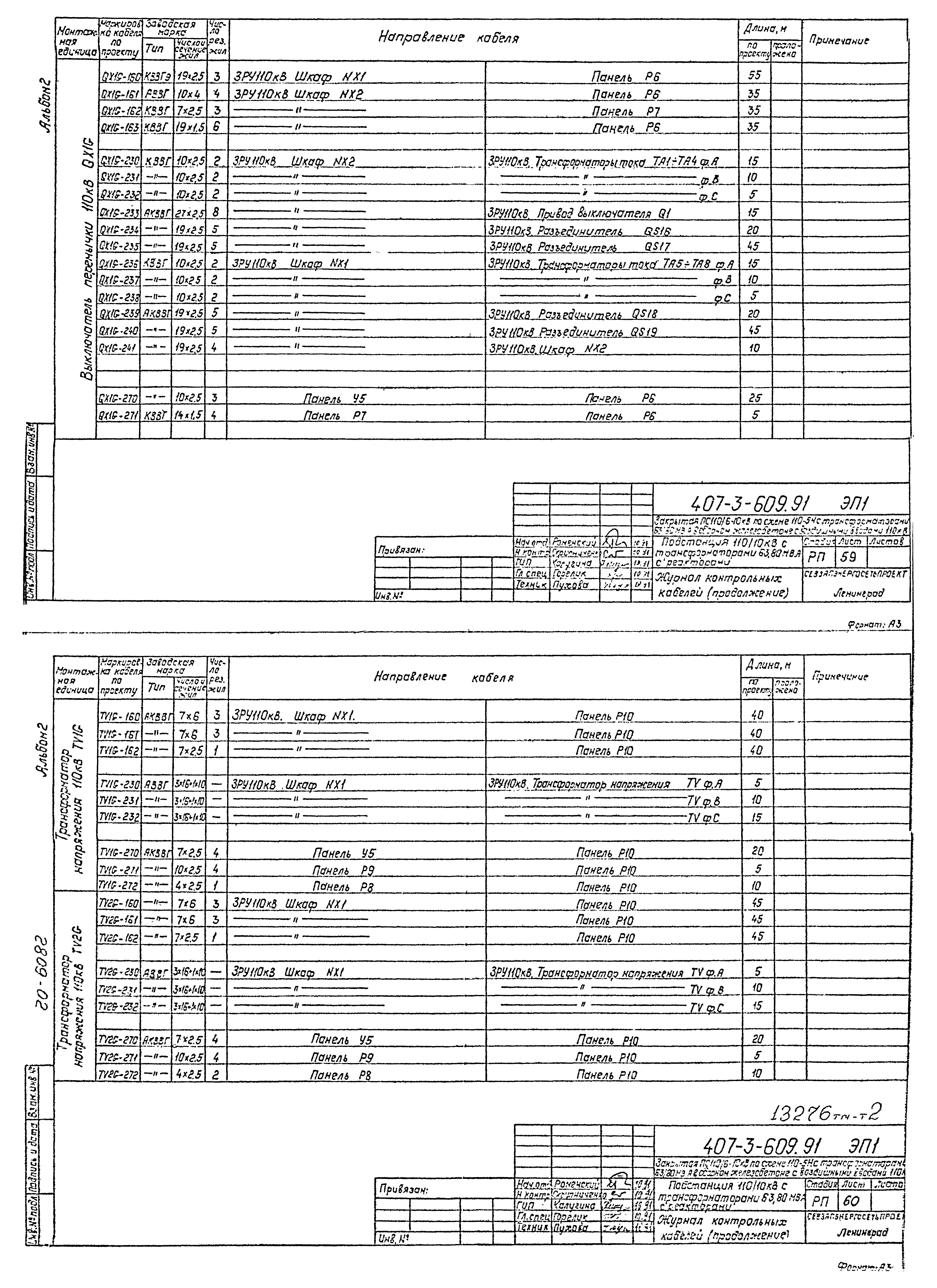 Типовой проект 407-3-609.91