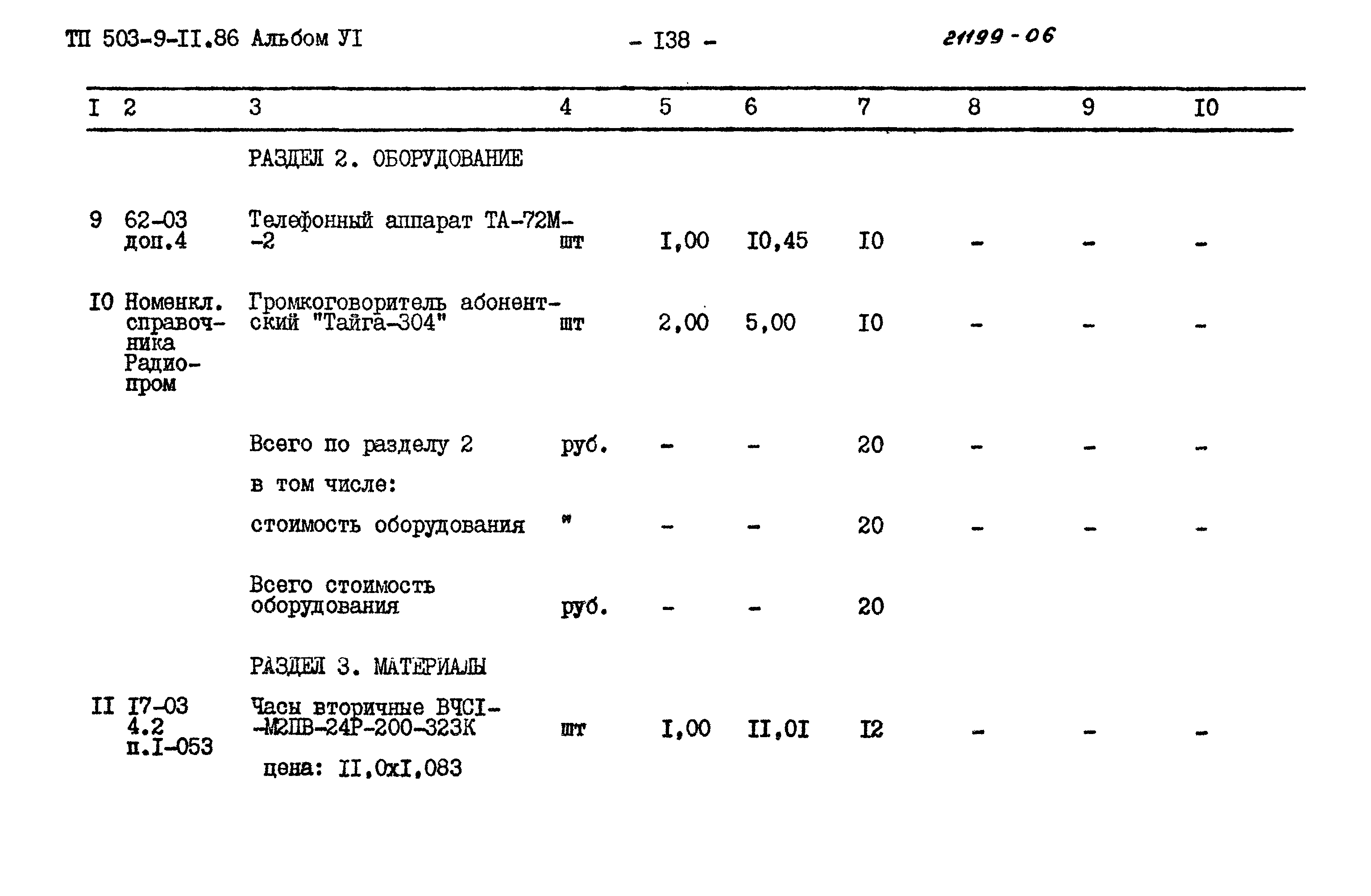 Типовой проект 503-9-11.86