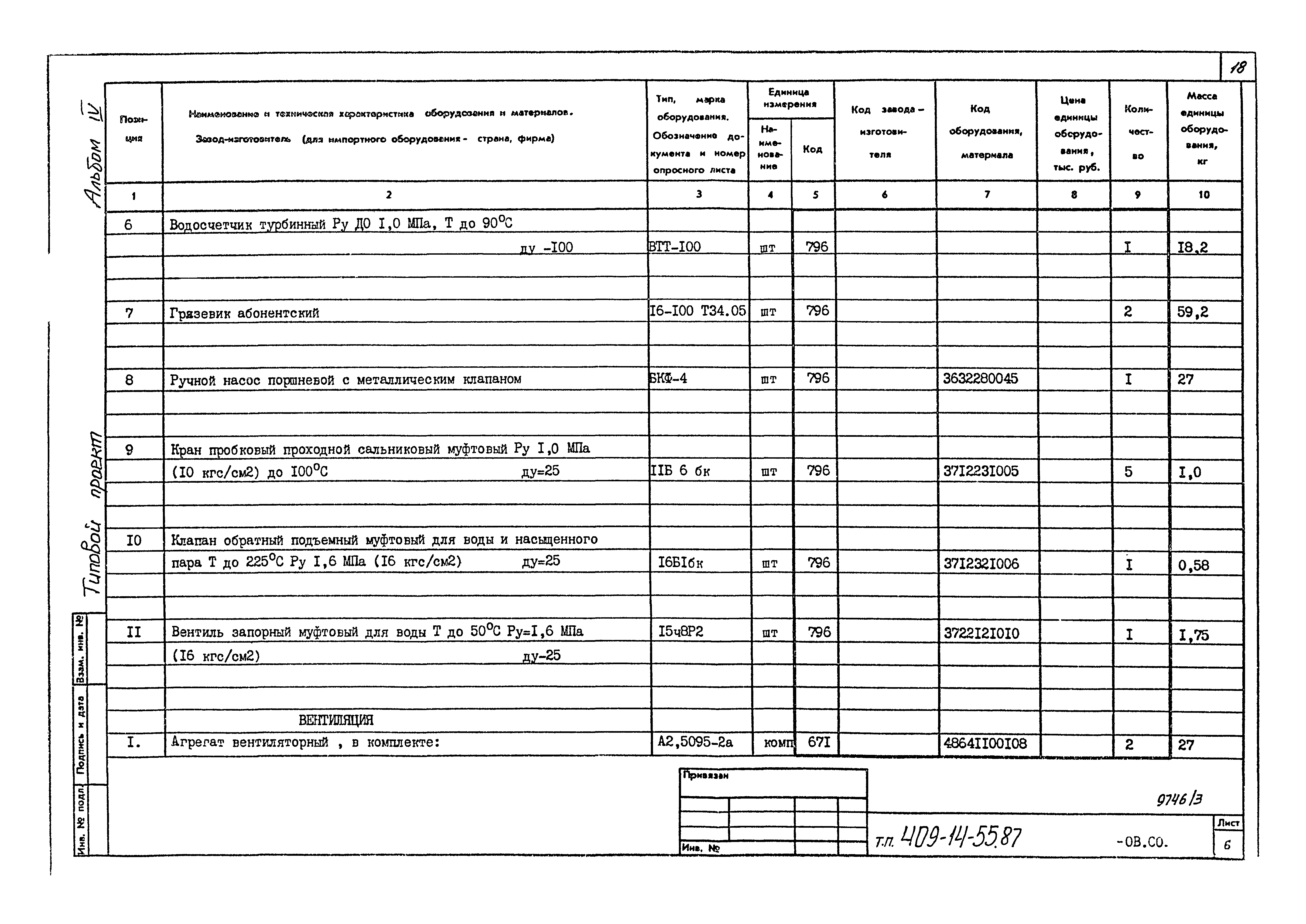 Типовой проект 409-14-55.87