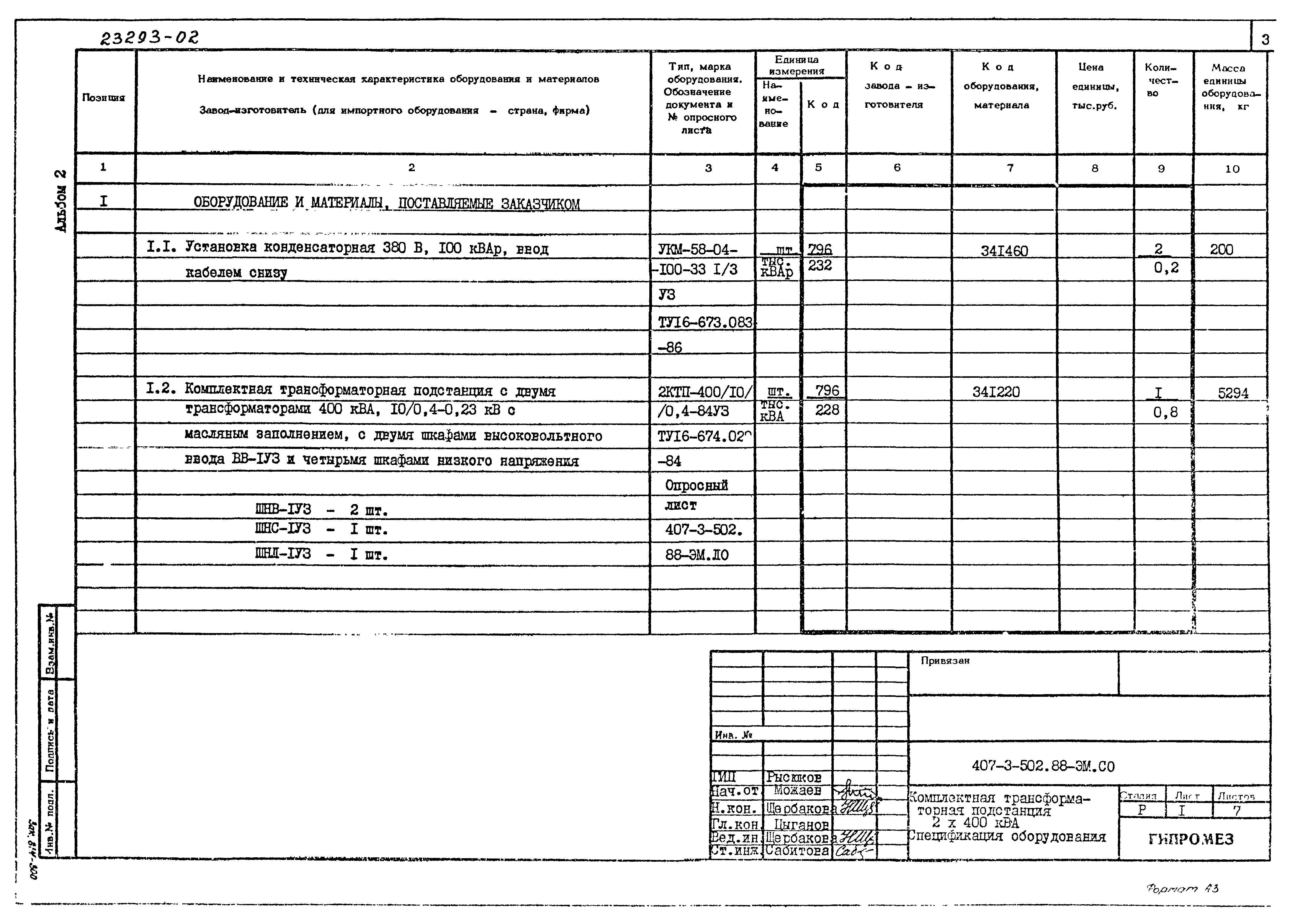 Типовой проект 407-3-502.88