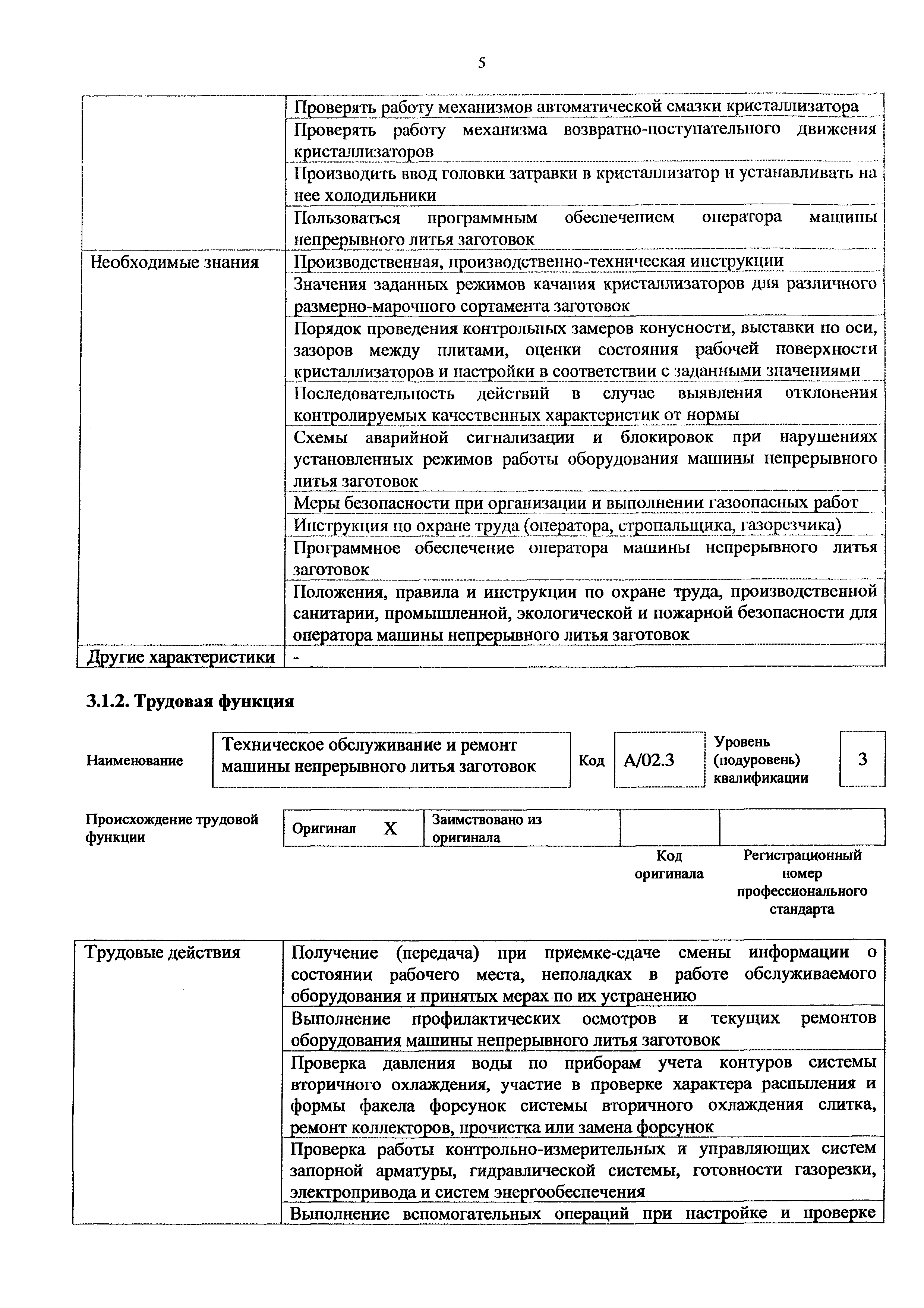 Скачать Приказ 1020н Об утверждении профессионального стандарта Оператор  машины непрерывного литья заготовок