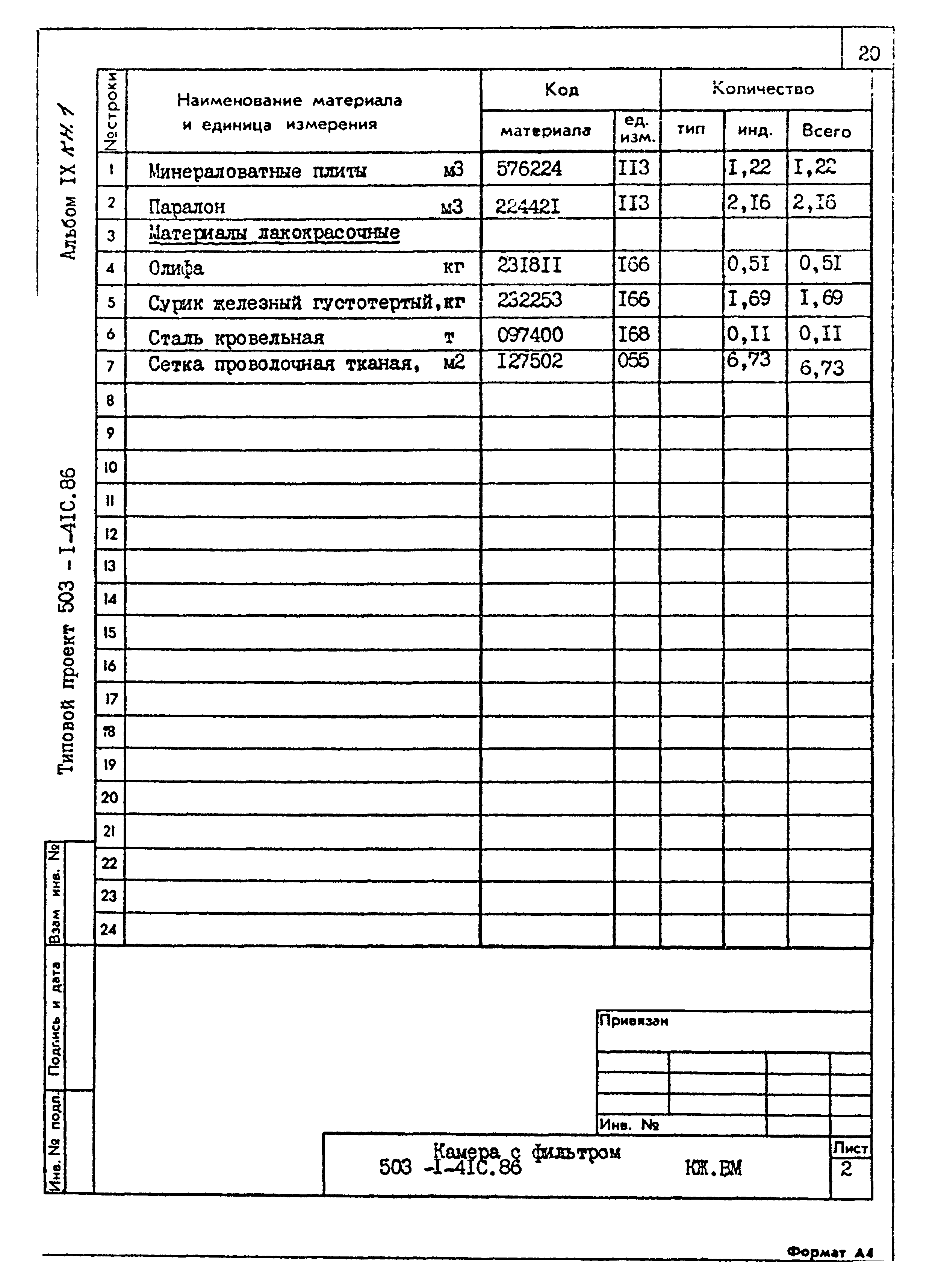 Типовой проект 503-1-41с.86