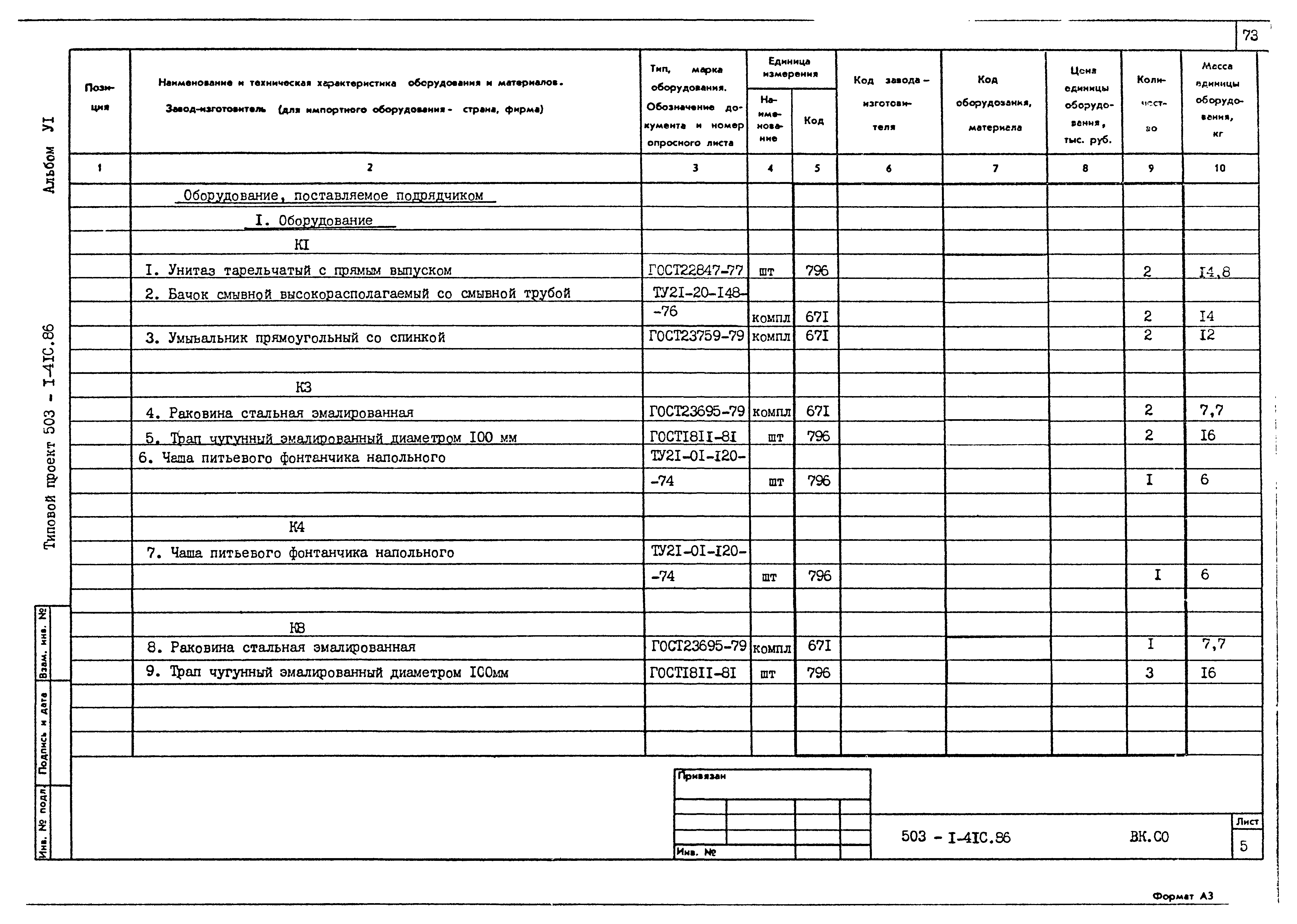 Типовой проект 503-1-41с.86