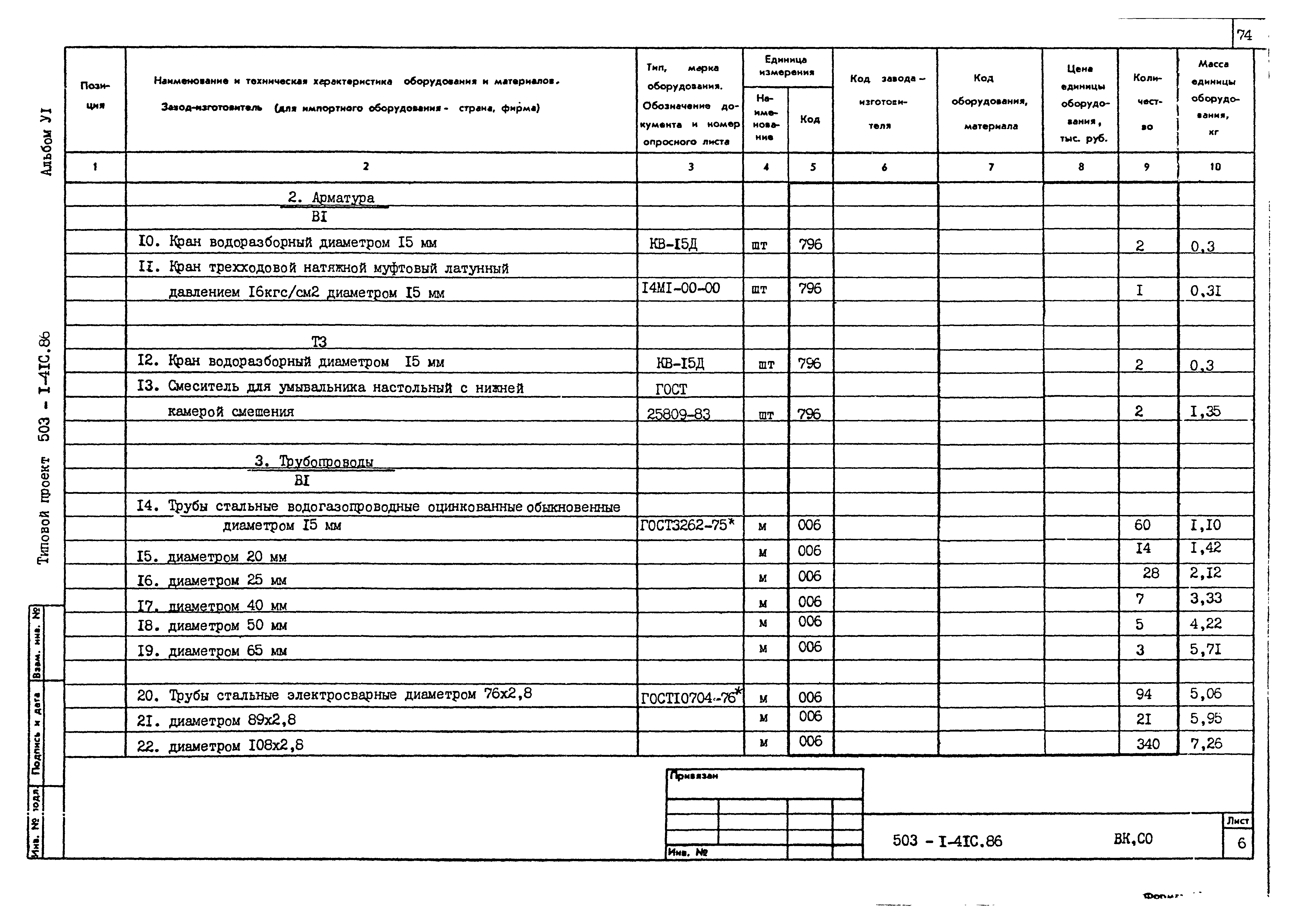 Типовой проект 503-1-41с.86