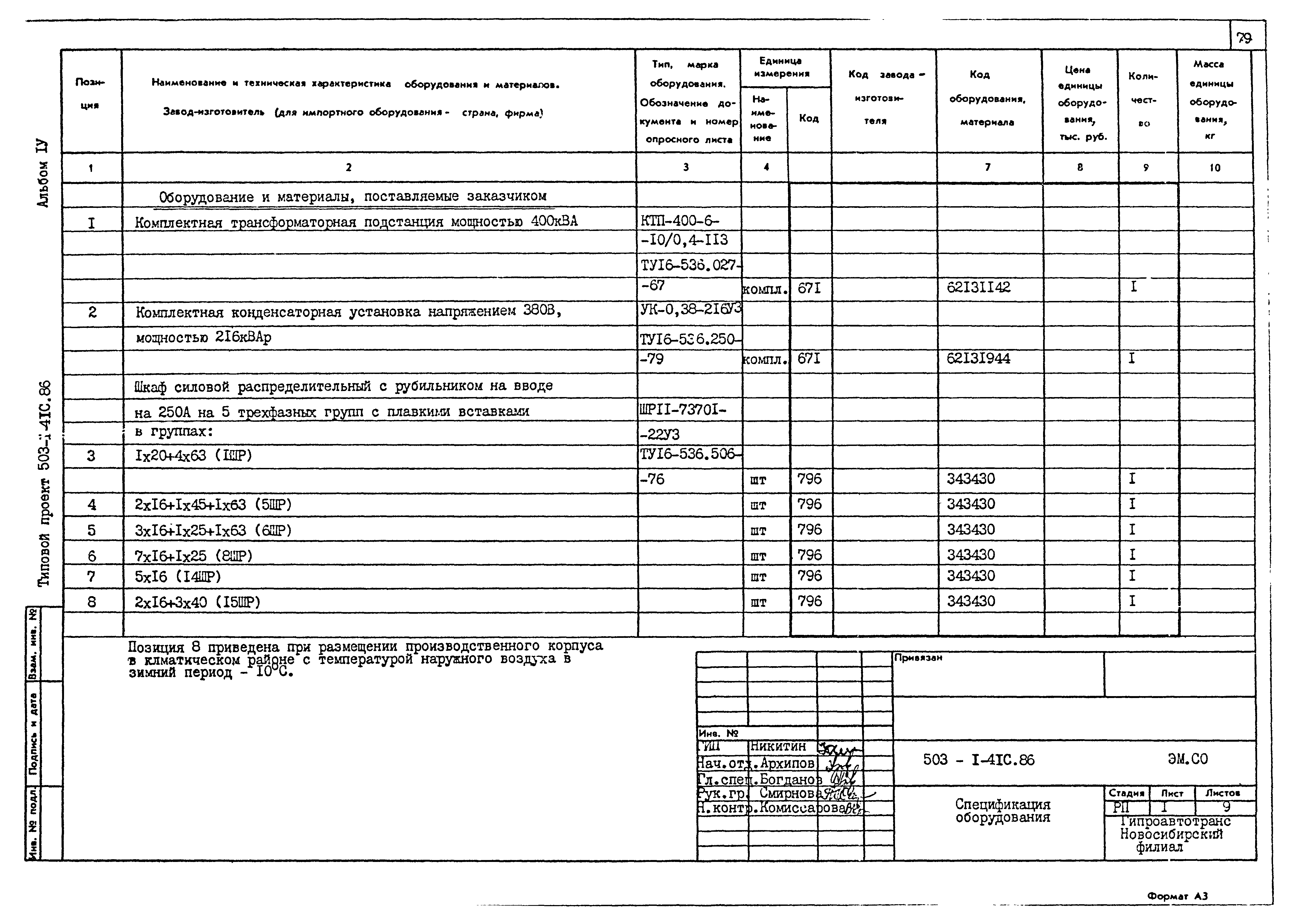 Типовой проект 503-1-41с.86