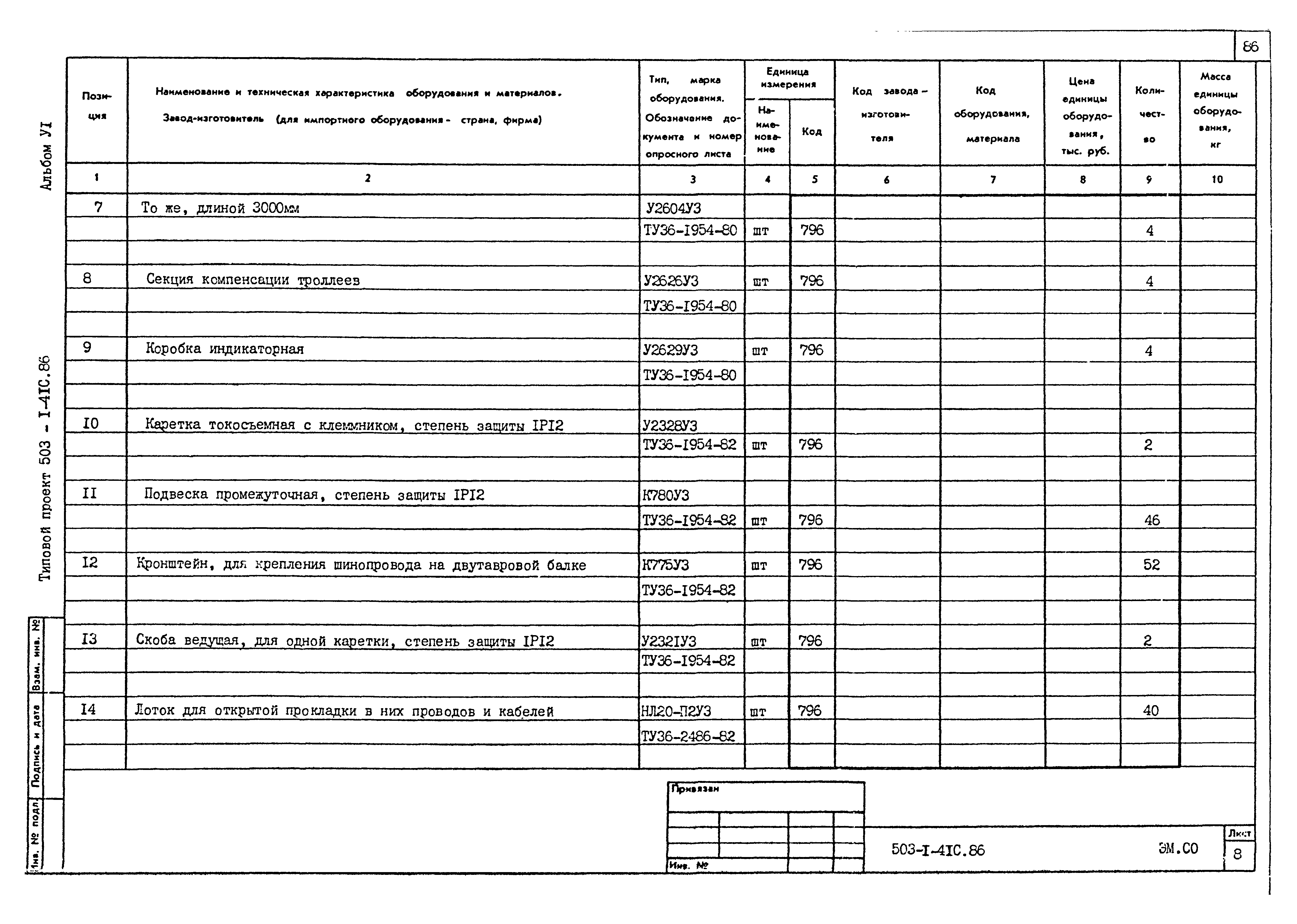 Типовой проект 503-1-41с.86