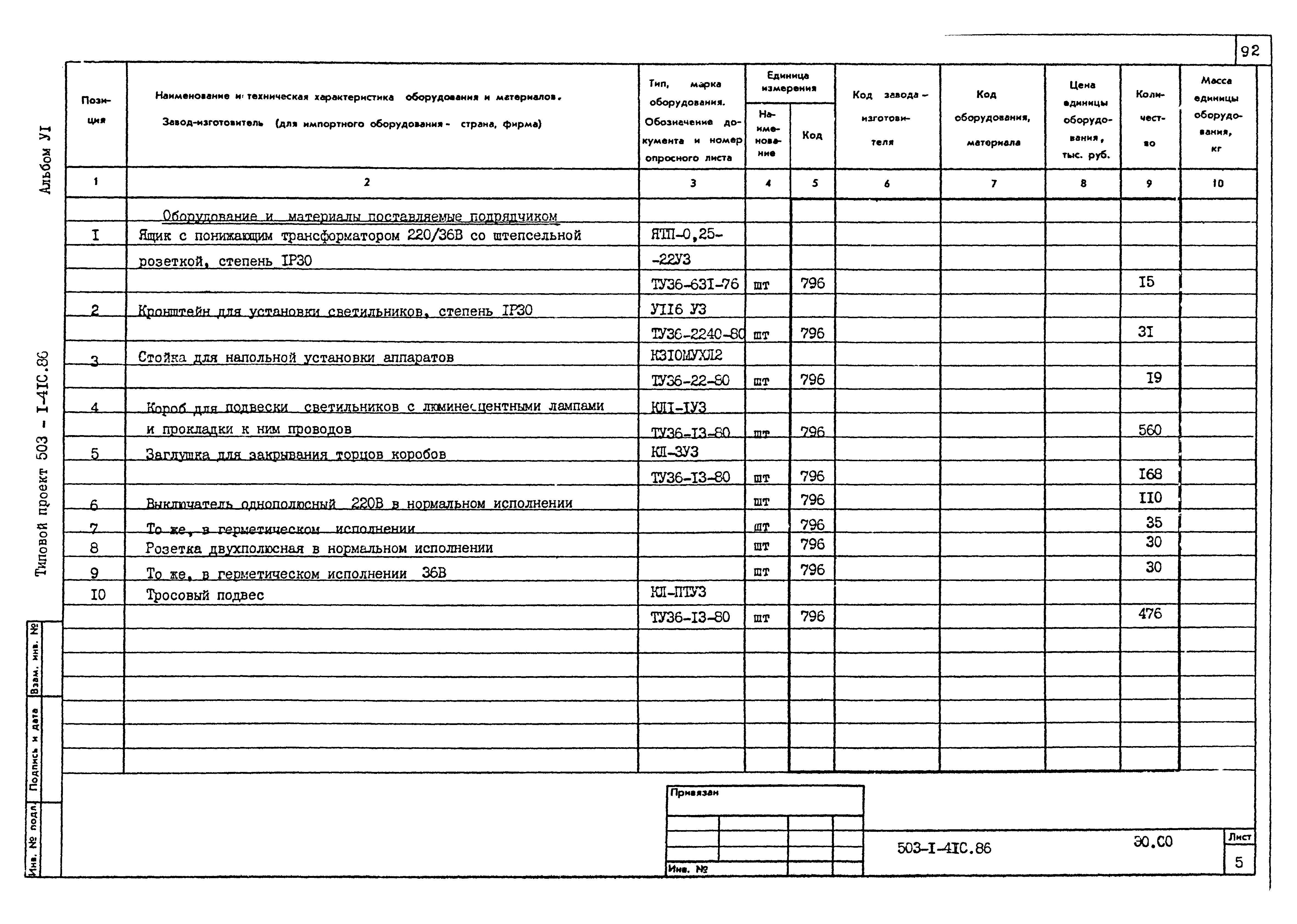Типовой проект 503-1-41с.86