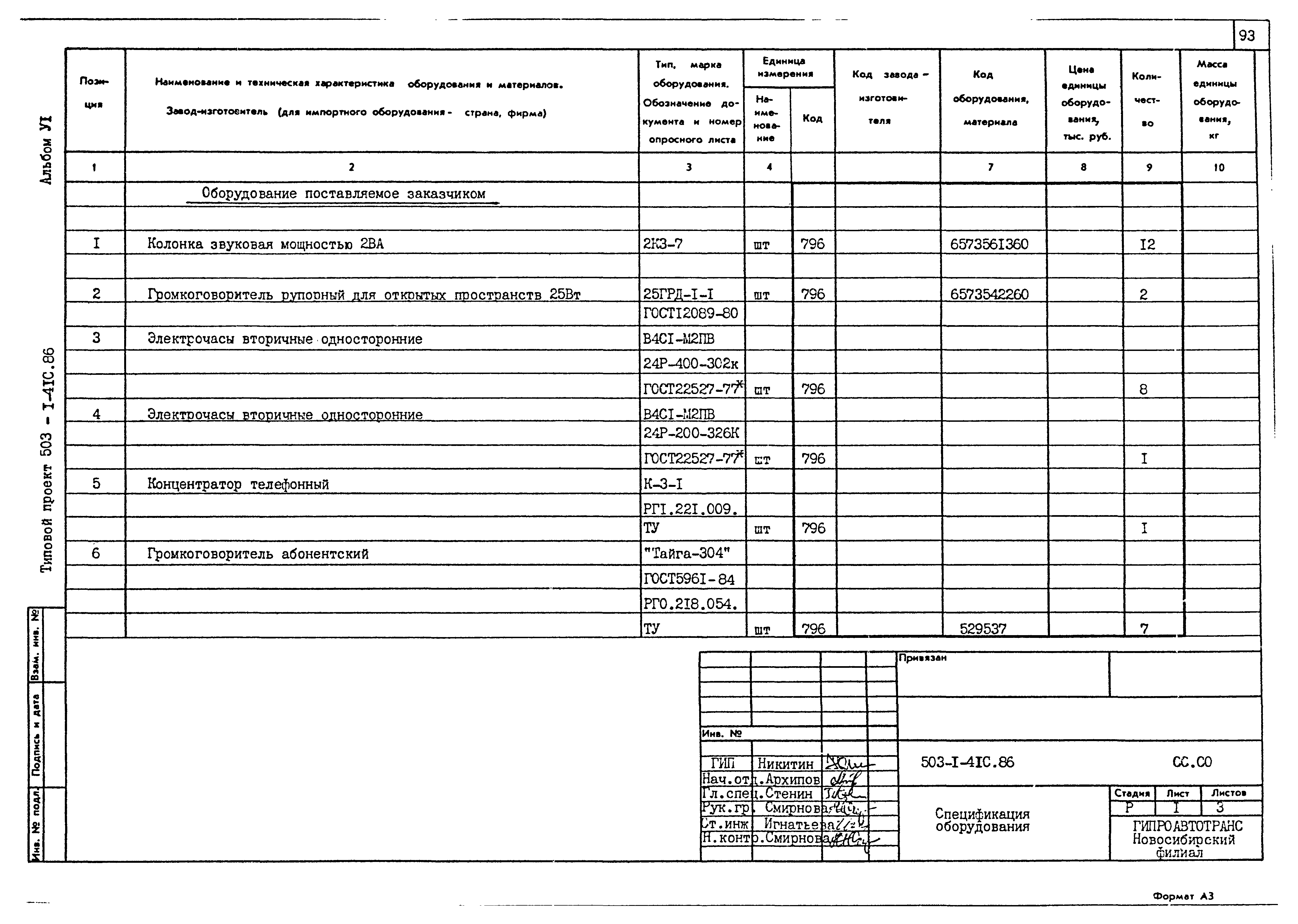 Типовой проект 503-1-41с.86
