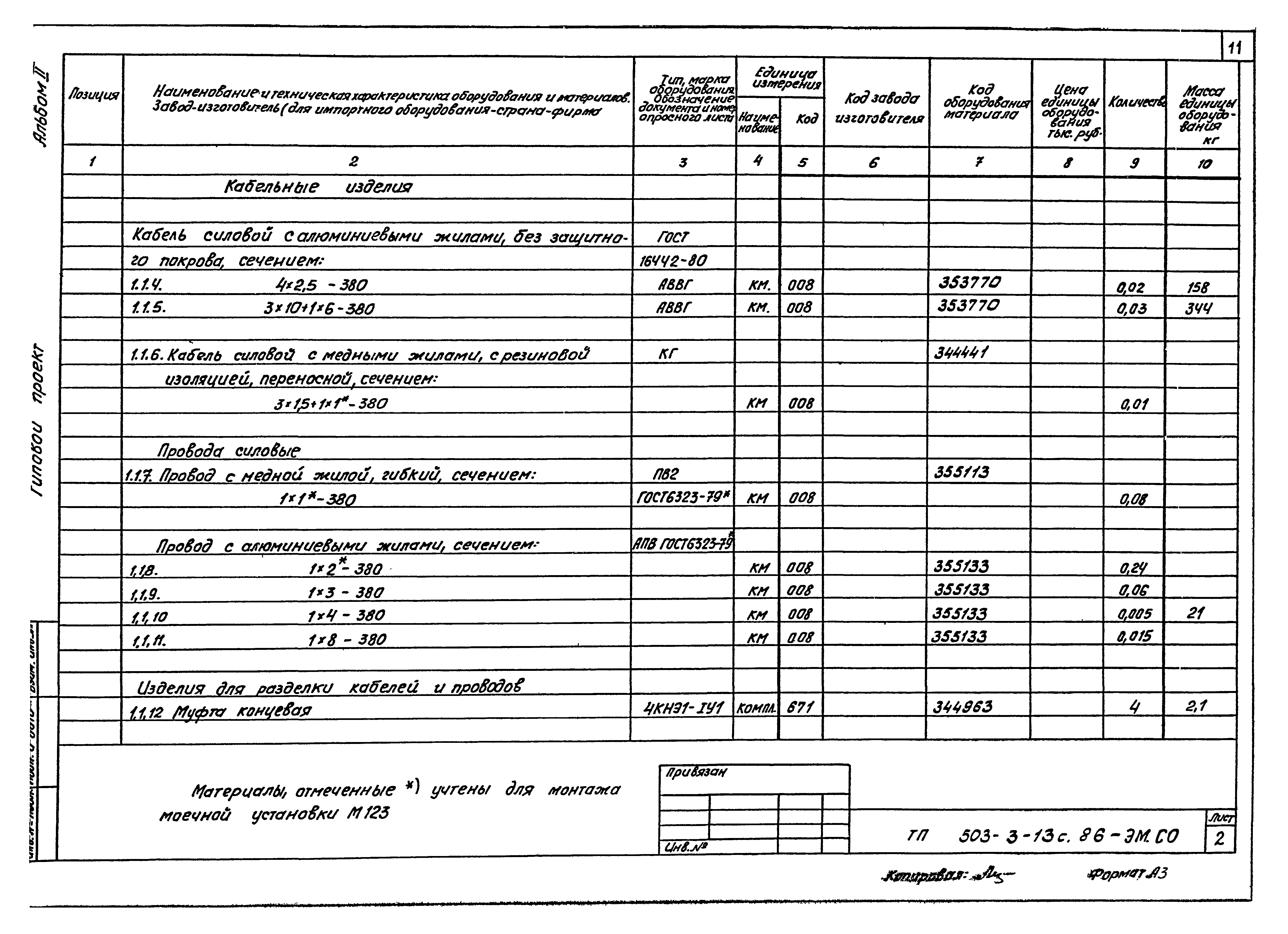 Типовой проект 503-3-13с.86
